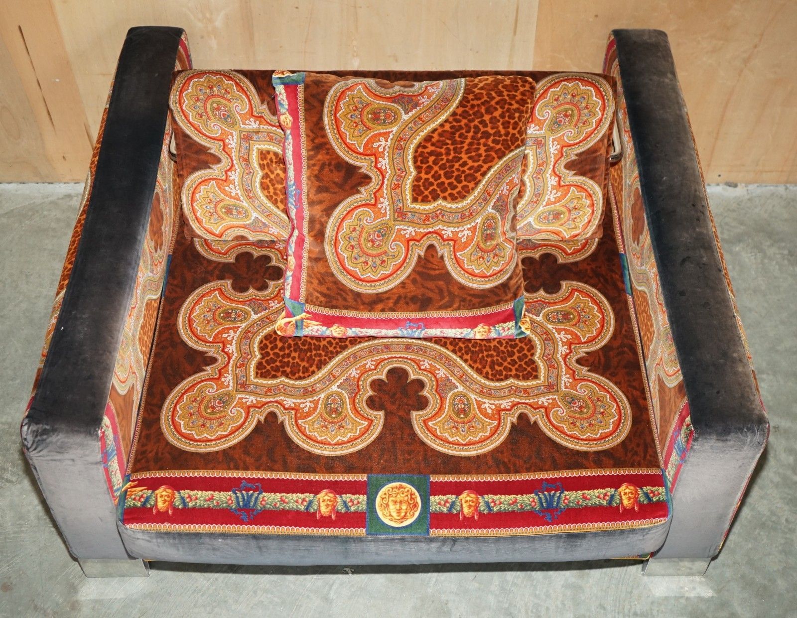 £17,000 Versace Ilian Rachov Designed Adjustable Armchair Loveseat Part Of Suite photo Furniture
