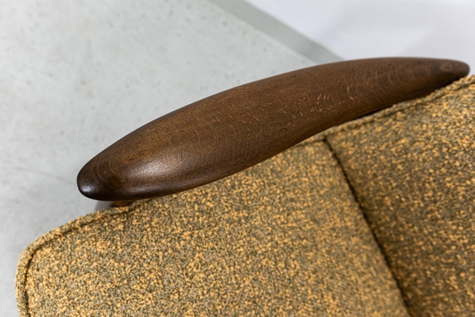 Furniture Mid Century Armchair Gfm87 By Juliusz Kędziorek, Kvadrat Boucle Poland, 1960s photo
