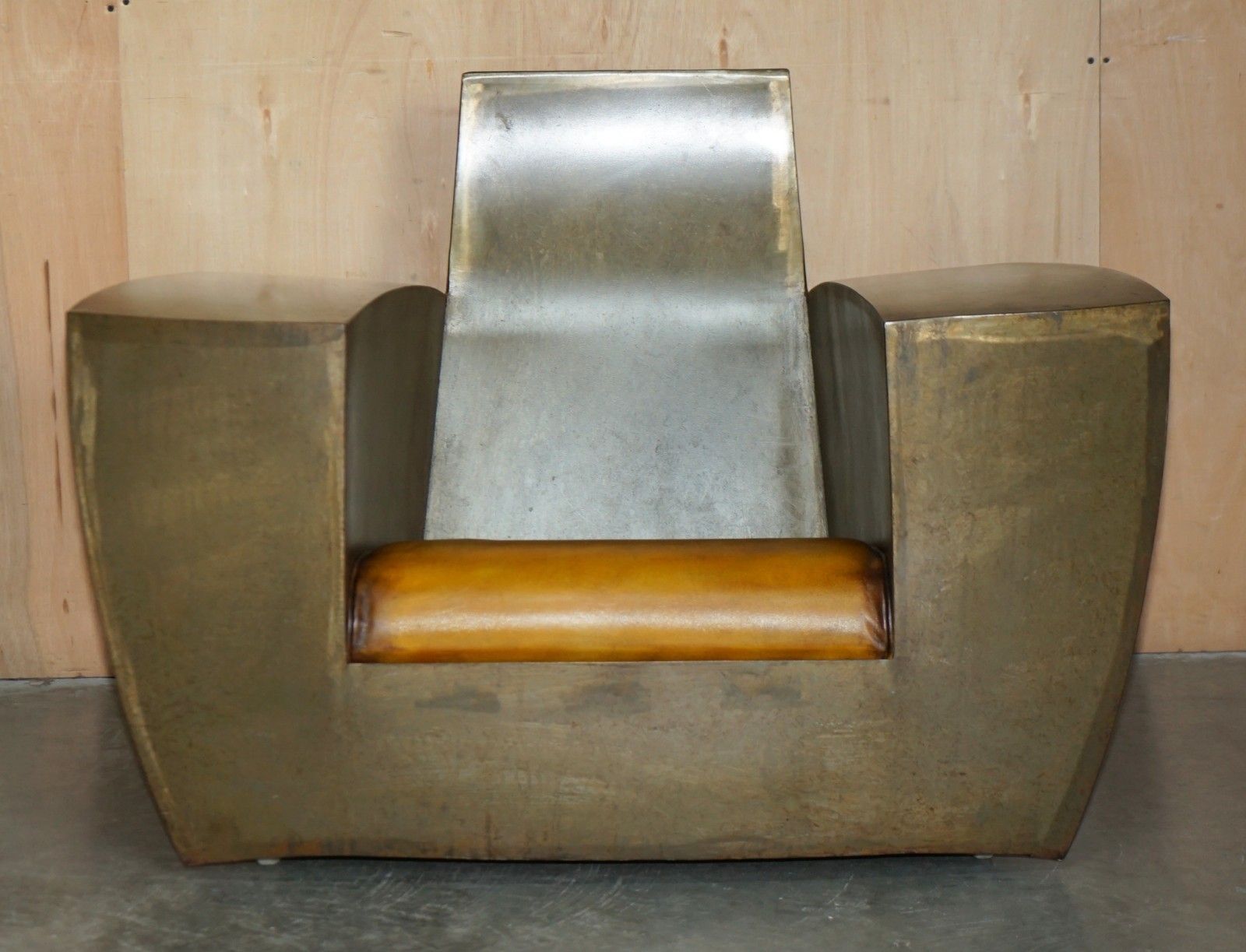 Original 1980's Jonathan Singleton Easy Number One Cubist Modernist Armchair photo furniture