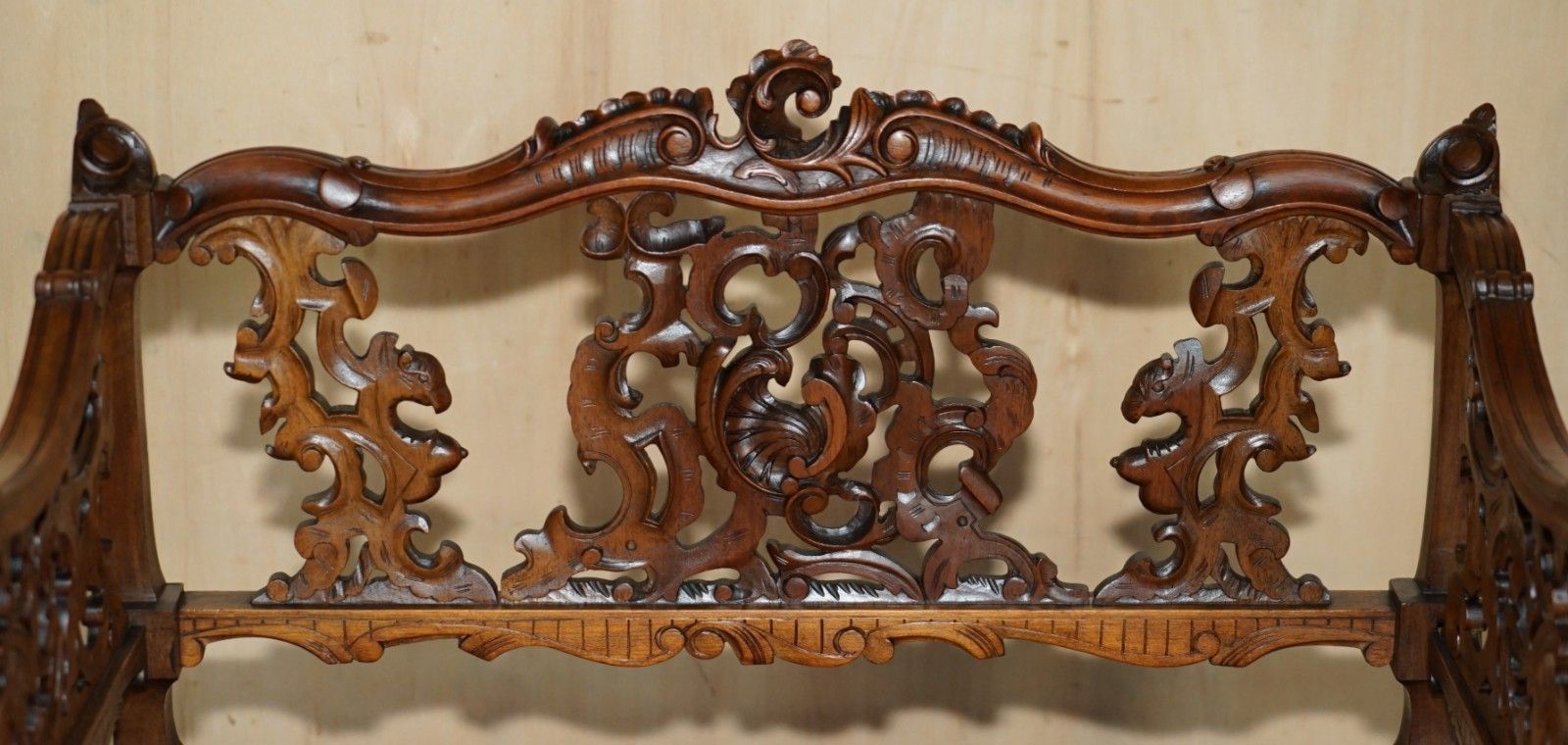 Antique 19th Century Hand Carved Walnut French Canape Armchair Floral Upholstery photo Furniture