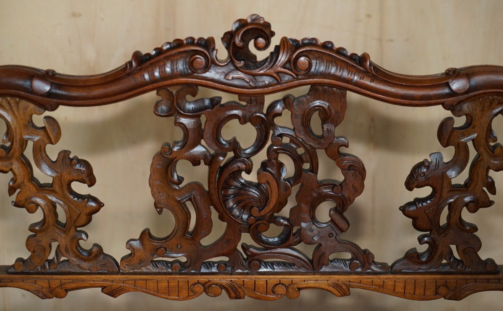 Antique 19th Century Hand Carved Walnut French Canape Armchair Floral Upholstery photo 1295.0