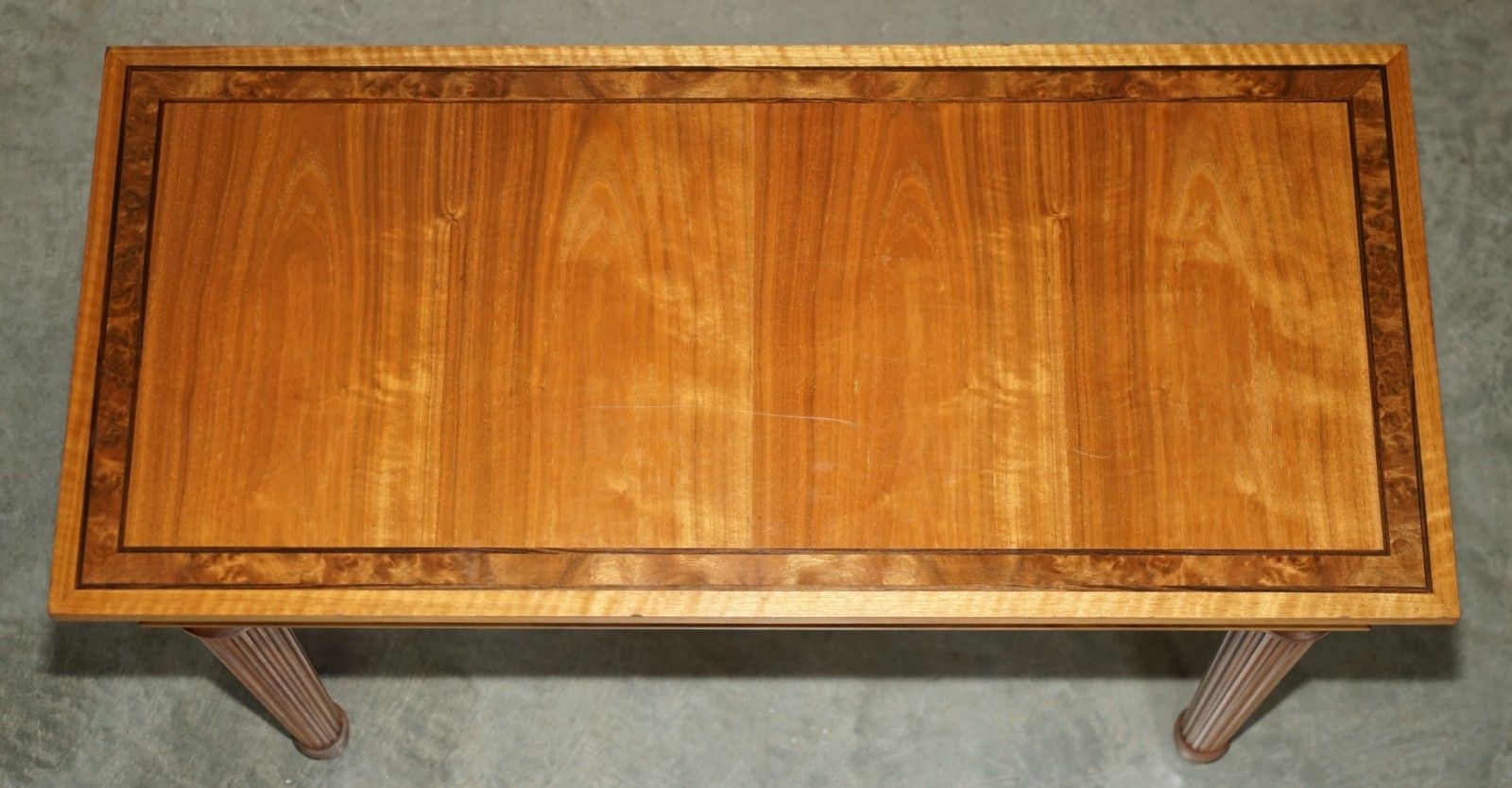 photo furniture Stunning Rrp £12000 Viscount David Linley 1993 Stamped Burr Walnut Console Table