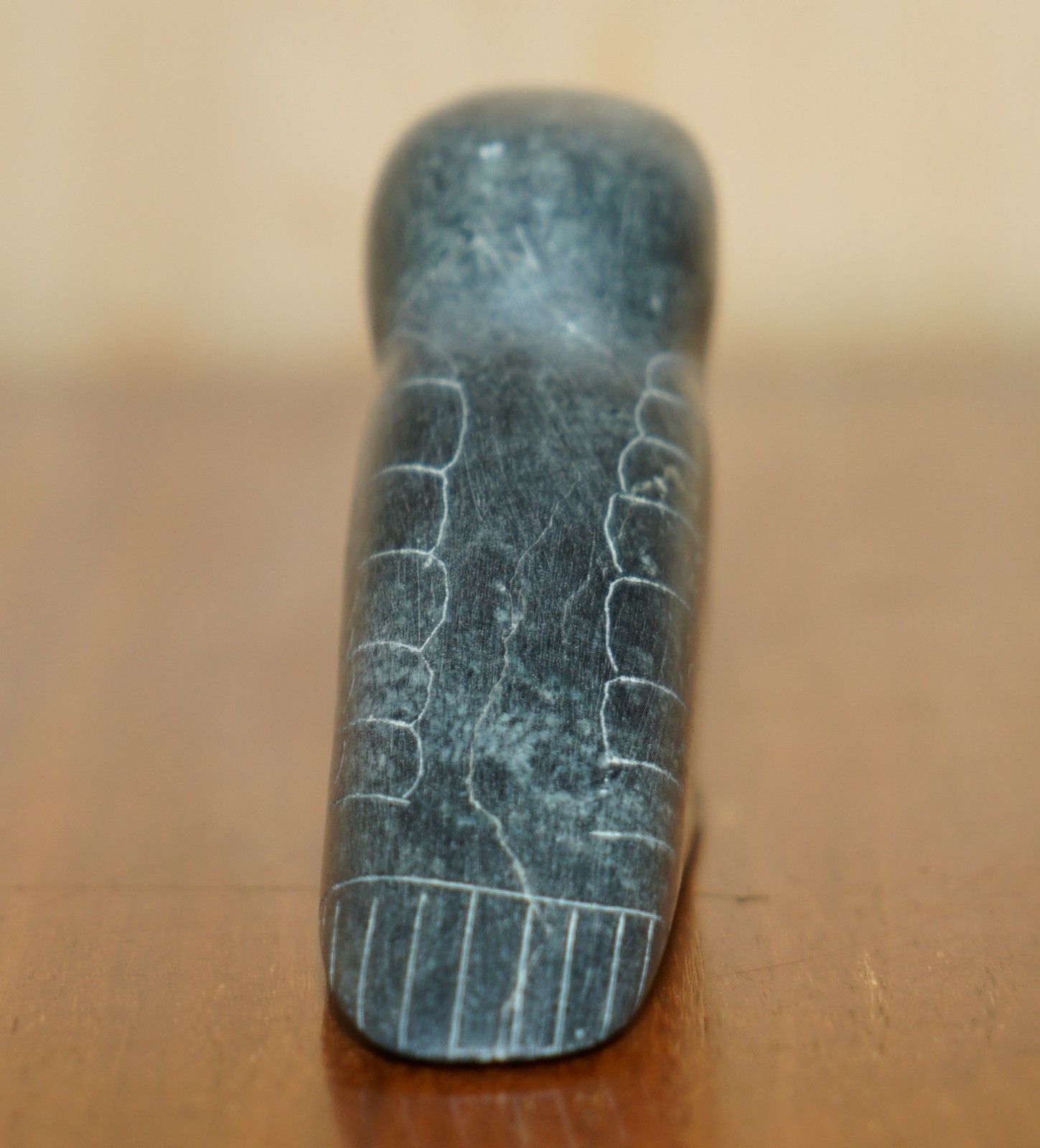 Original Signed With Serial Number Inuit Eskimo Soapstone Carving Parrot Statue photo 795.0