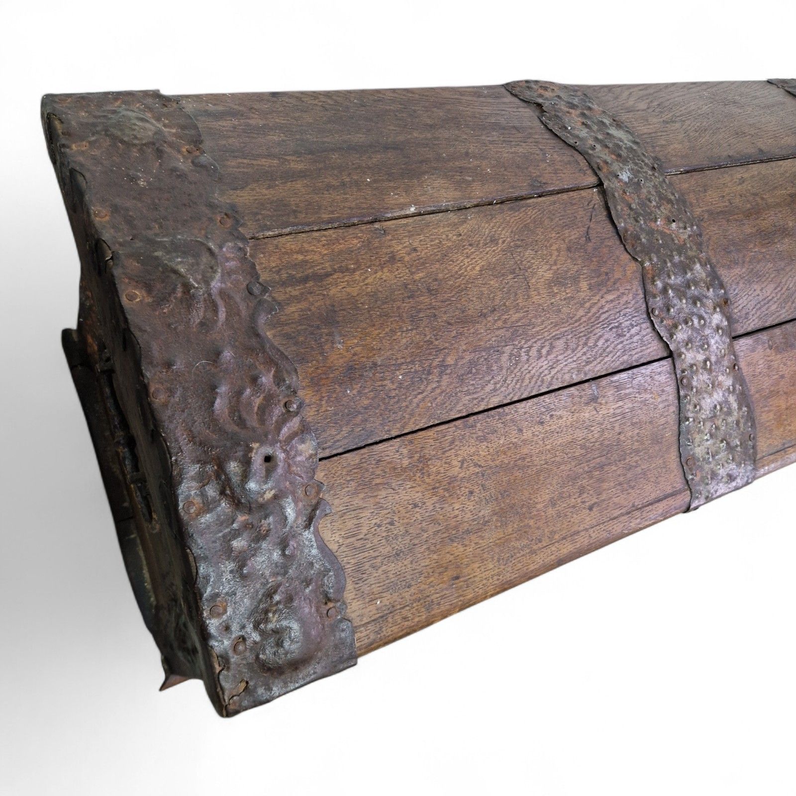 photo for sale Continental Wooden Storage Chest Dome Top Rustic Coffer Blanket Box Large