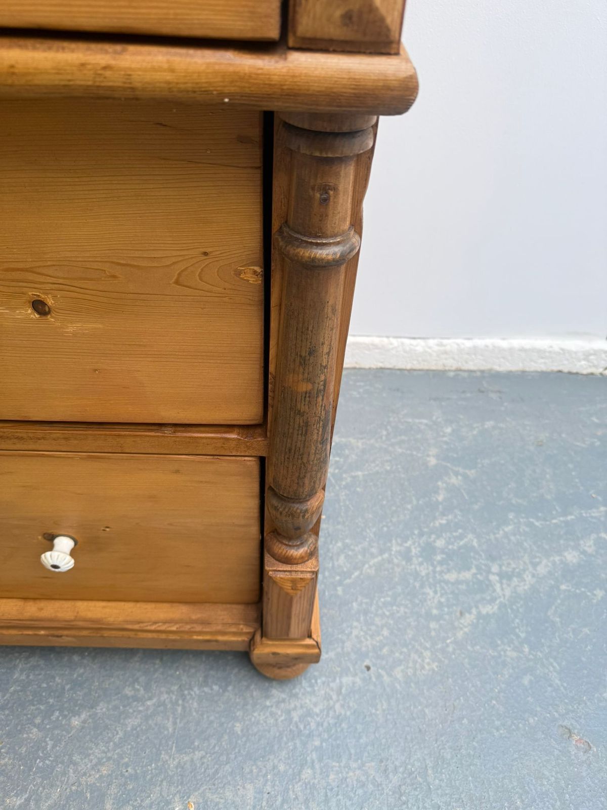 A Massive Victorian Pine Hungarian Waxed 3 Drawer Chest Of Drawers photo Furniture