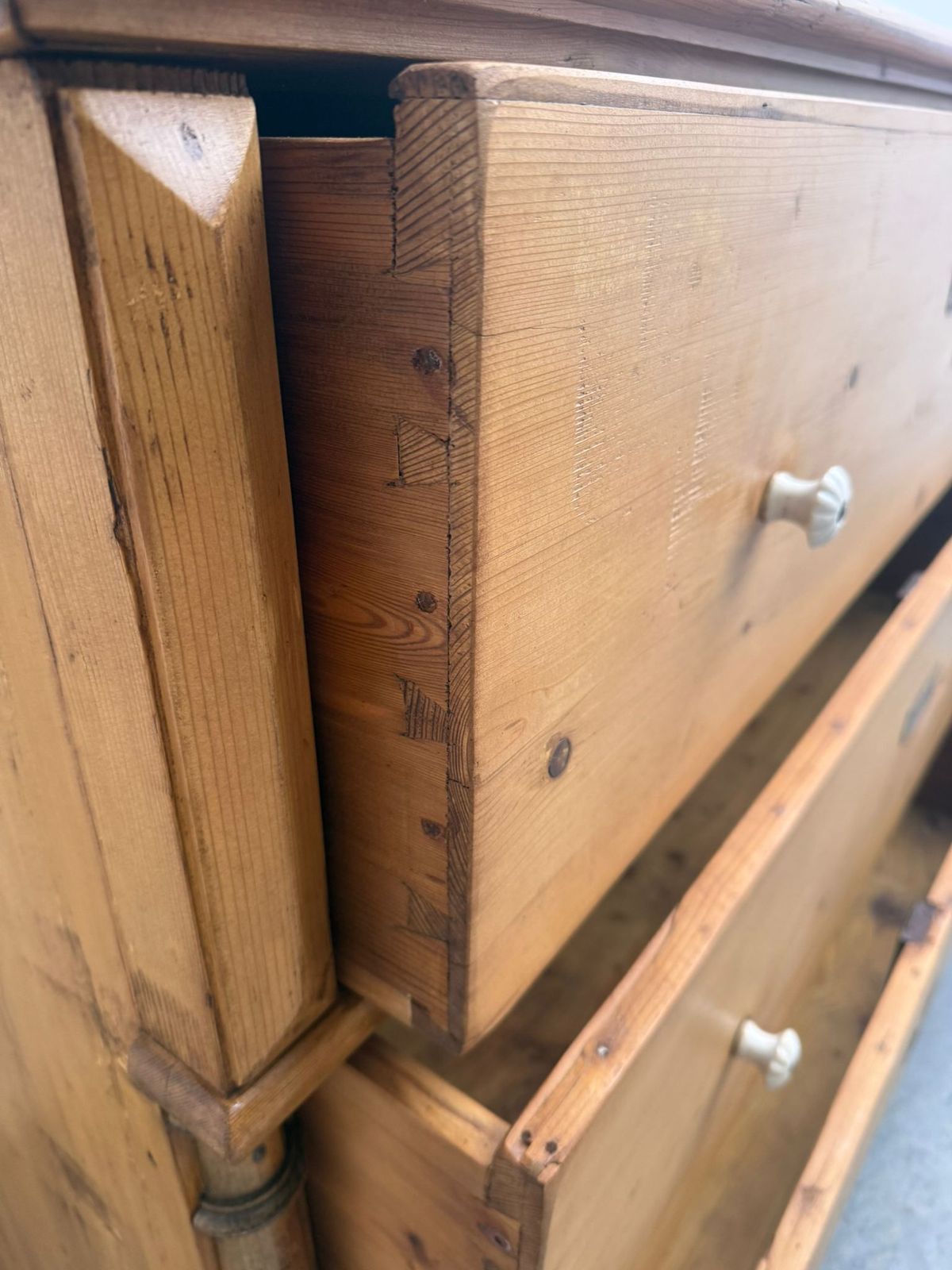 photo for sale A Massive Victorian Pine Hungarian Waxed 3 Drawer Chest Of Drawers
