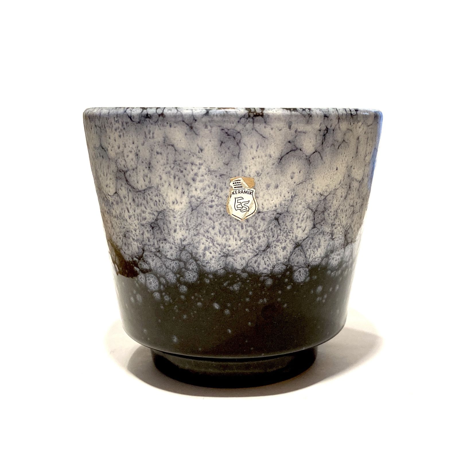 Es Keramik Planter In Blue Fat Lava Glaze, 1970s West German Ceramic Plant Pot photo buy