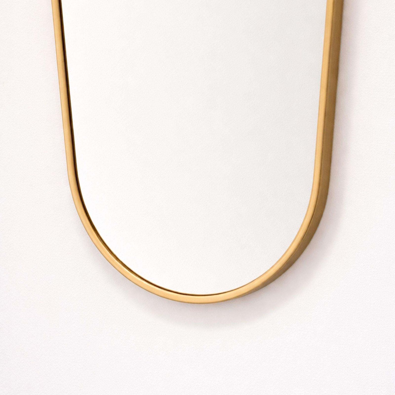 Mid Century Modern Italian Brass Shield Mirror Gio Ponti Style, Italy 1950s photo 1253.0