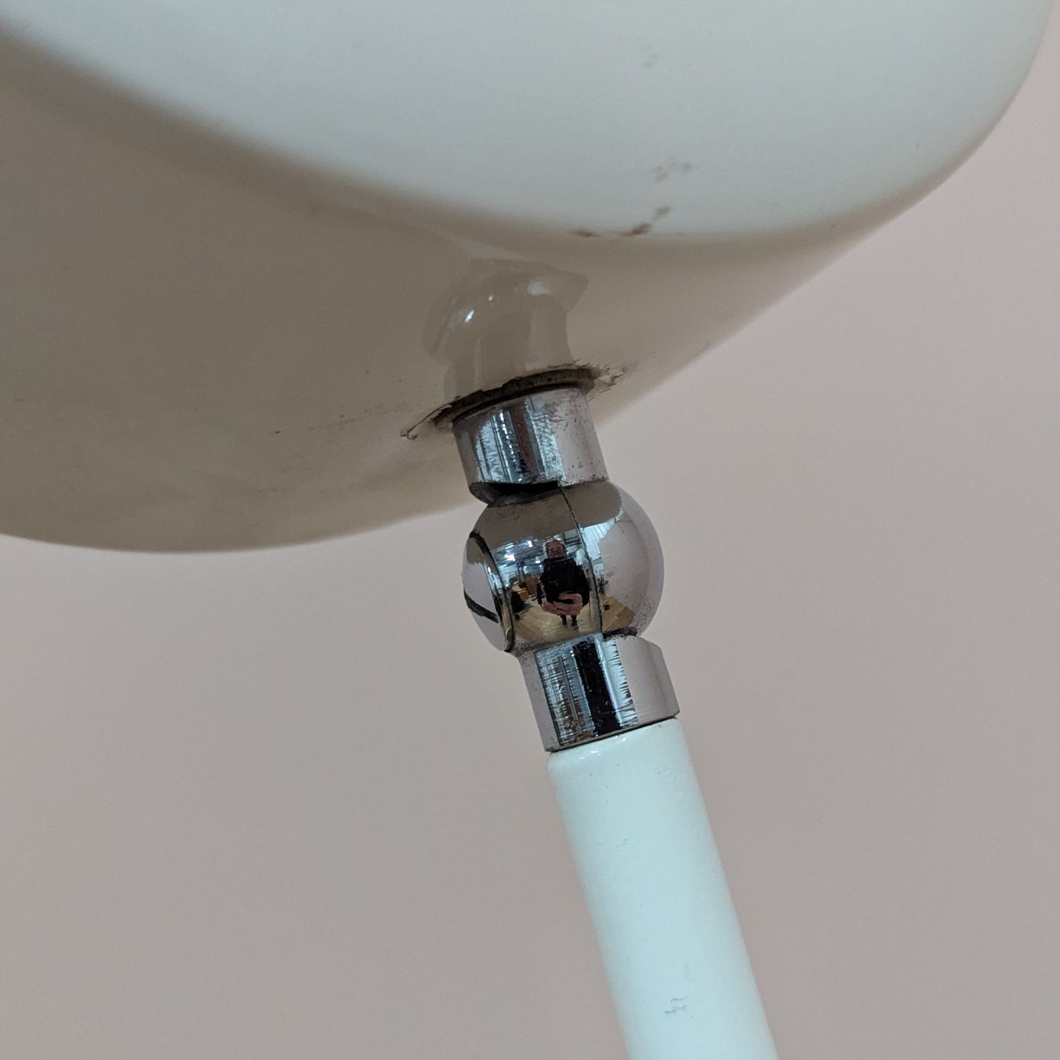 photo for sale Original Mid Century 1970s White Floor Lamp By Hala Zeist – Fully Restored