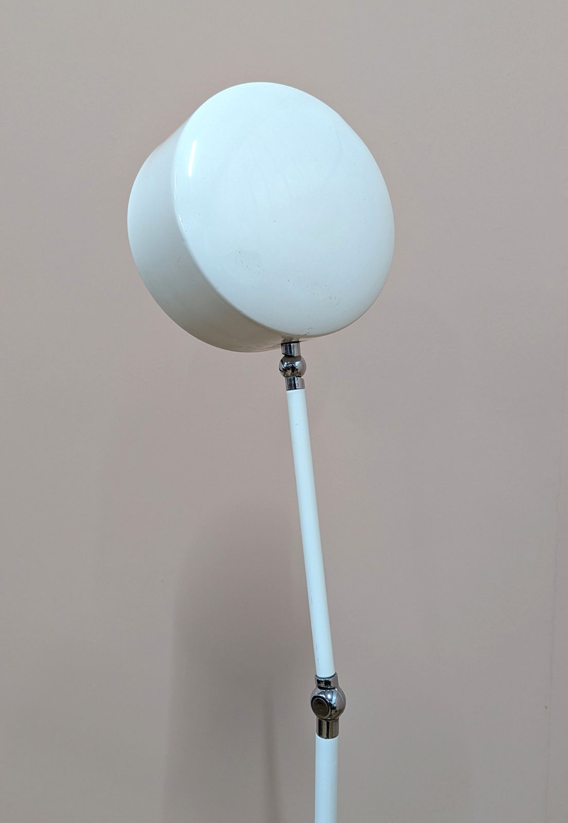 300.0 Original Mid Century 1970s White Floor Lamp By Hala Zeist – Fully Restored photo