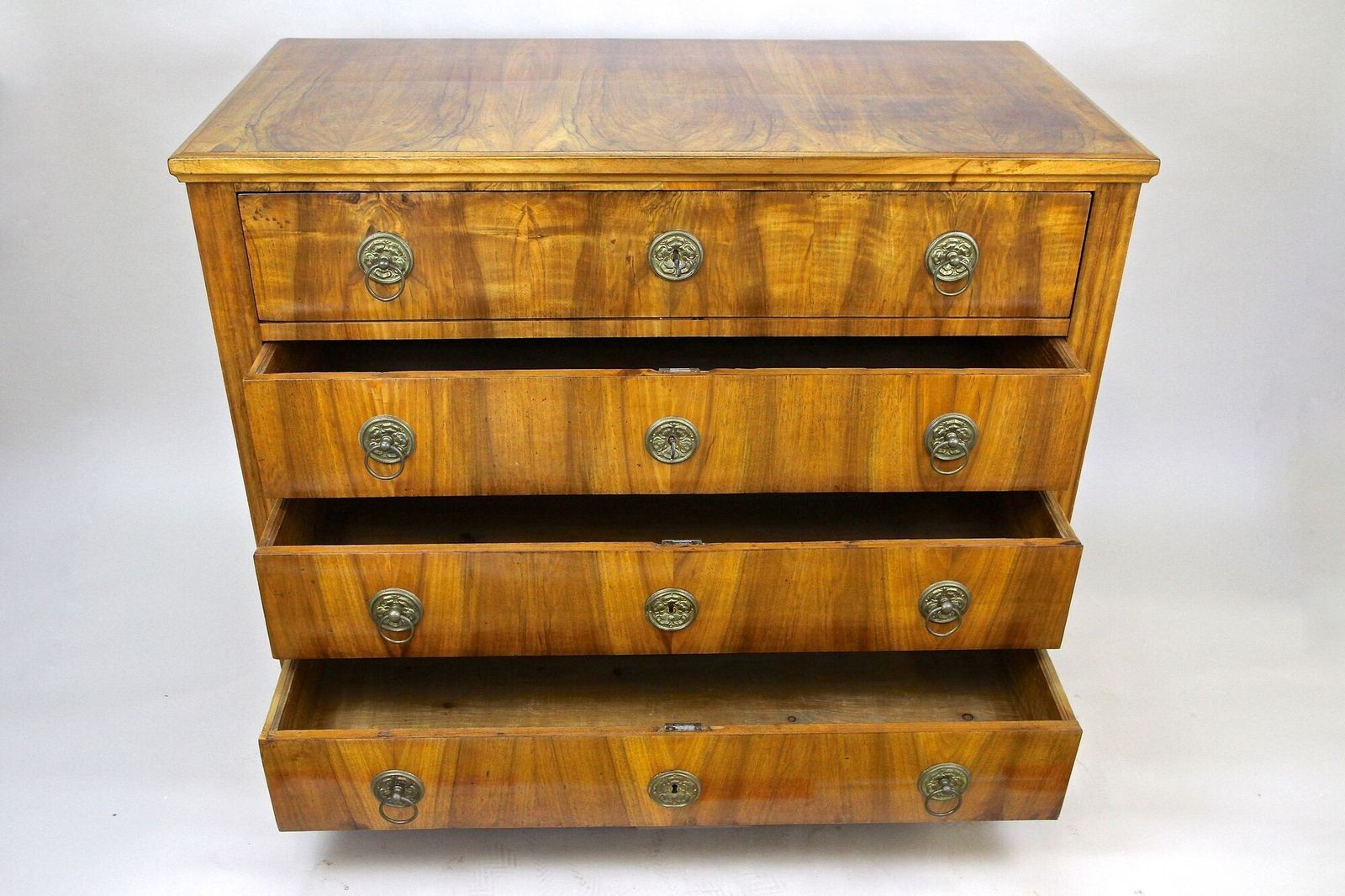 Furniture 19th Century Biedermeier Chest Of Drawers/ Secretary Desk, Austria Ca. 1830 photo