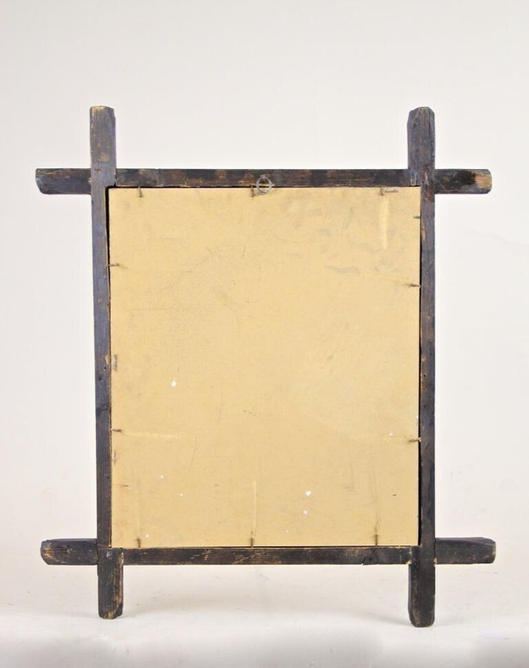 photo buy 19th Century Rustic Black Forest Wall Mirror   Hand Carved, Austria, Circa 1880
