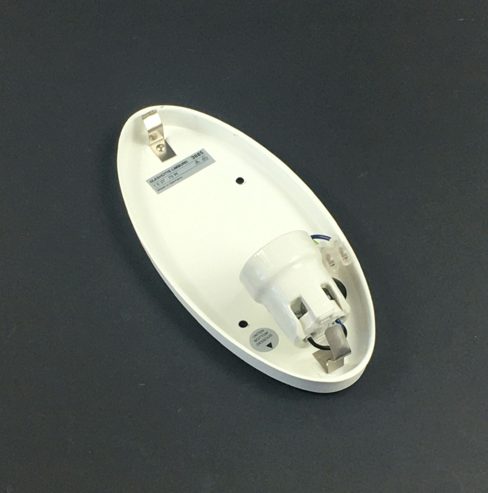 Pair Of Minimalist Opaline Glass Wall Lights From Limburg, Germany, 1970s/1980s photo buy