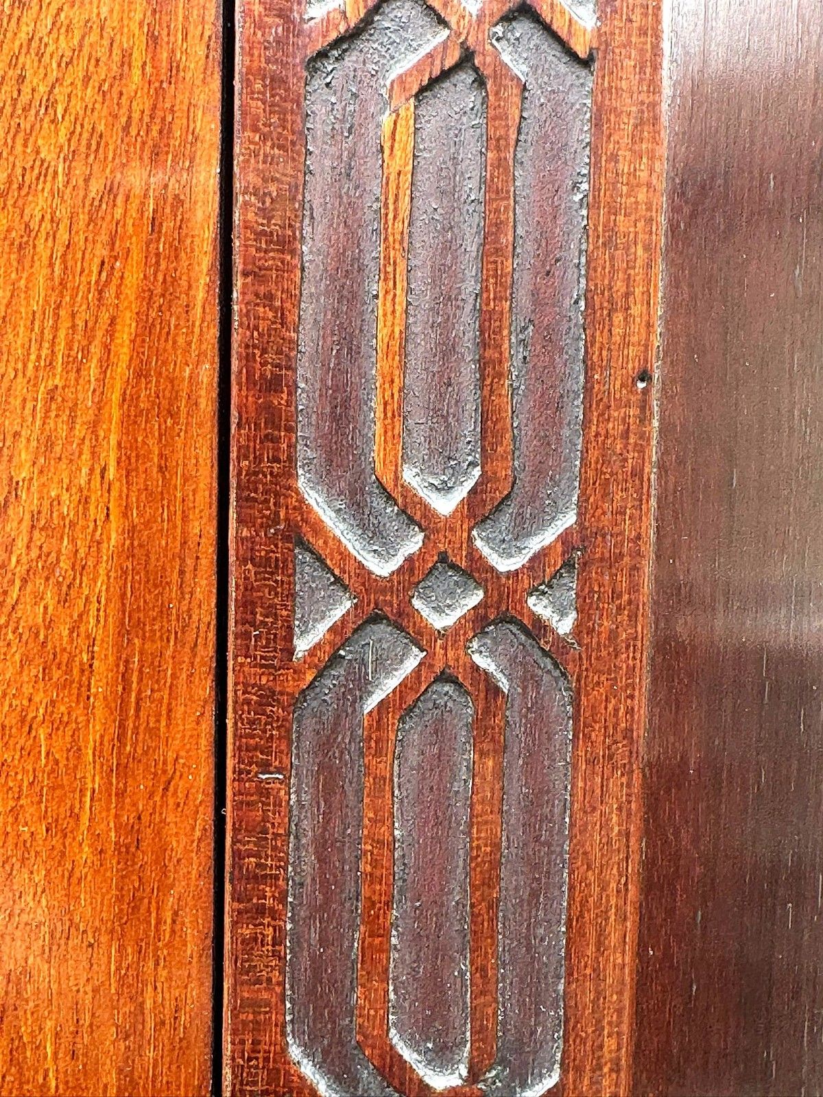 Furniture Edwardian Mahogany Corner Cabinet photo