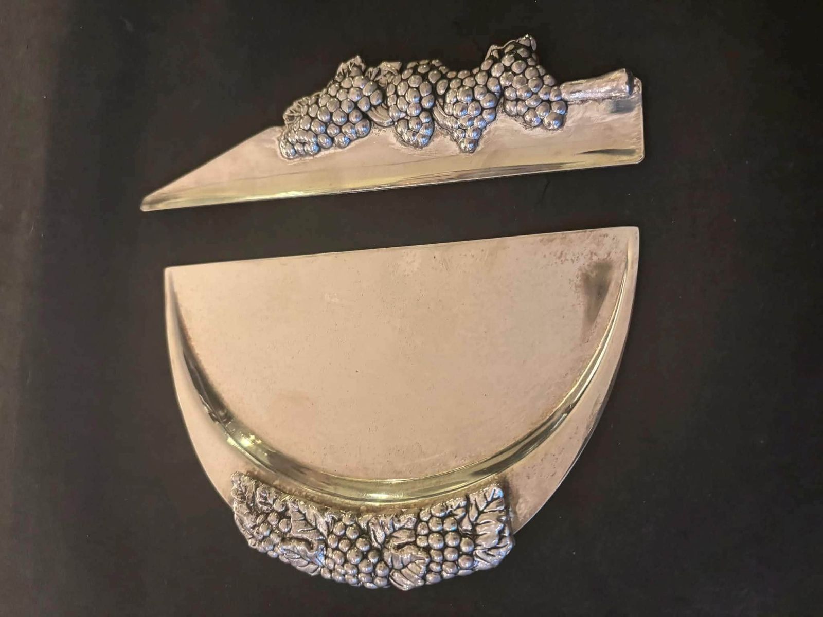 Crumb Catcher Table Shovel And Brush, French Tableware Service Pick Crumbs Silver Plated Brush Table Wedding Gift. photo furniture