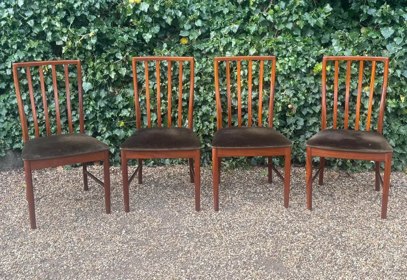 Set Of Six McIntosh Mid Century Teak Dining Chairs C.1970s photo vintage