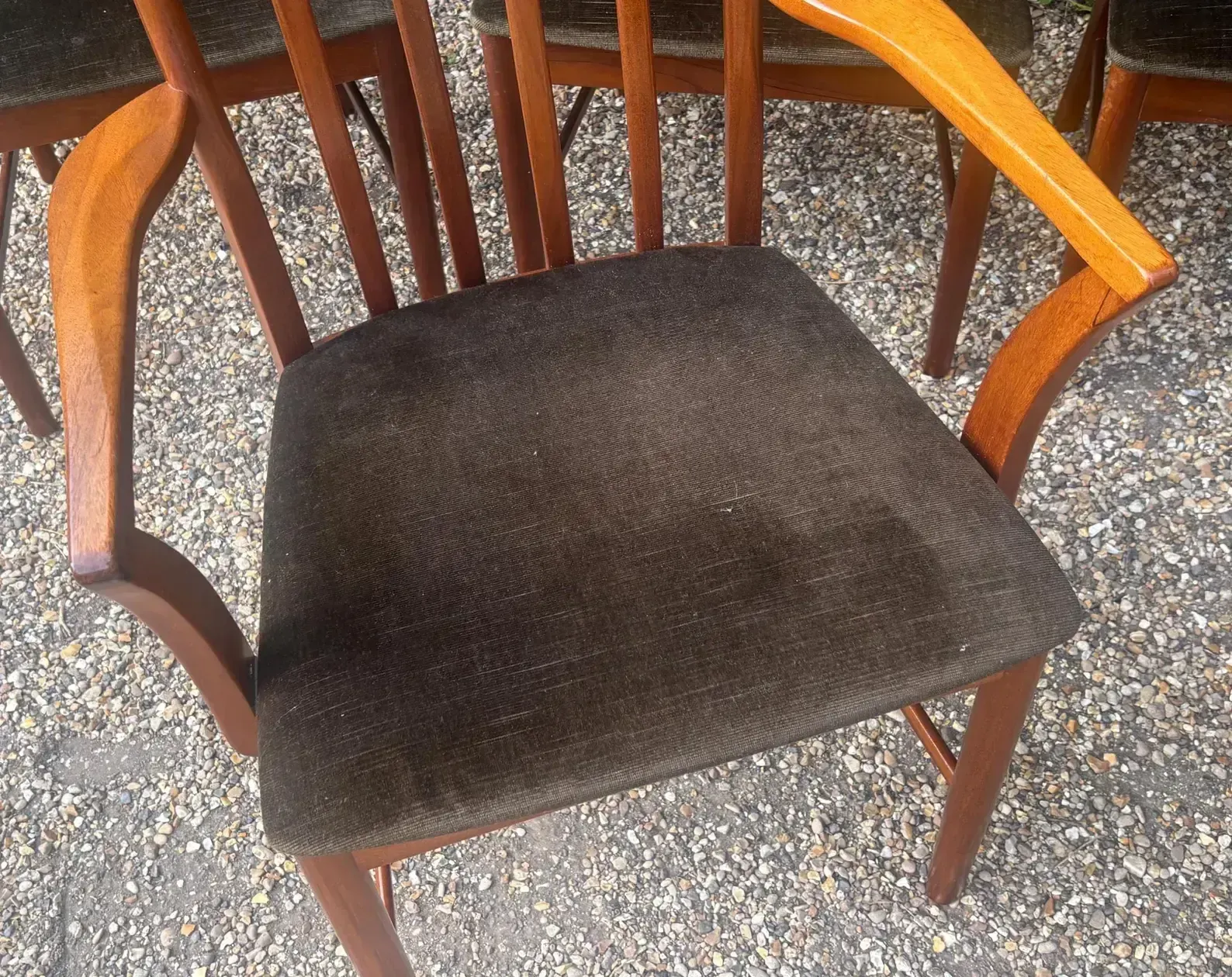 Furniture Set Of Six McIntosh Mid Century Teak Dining Chairs C.1970s photo