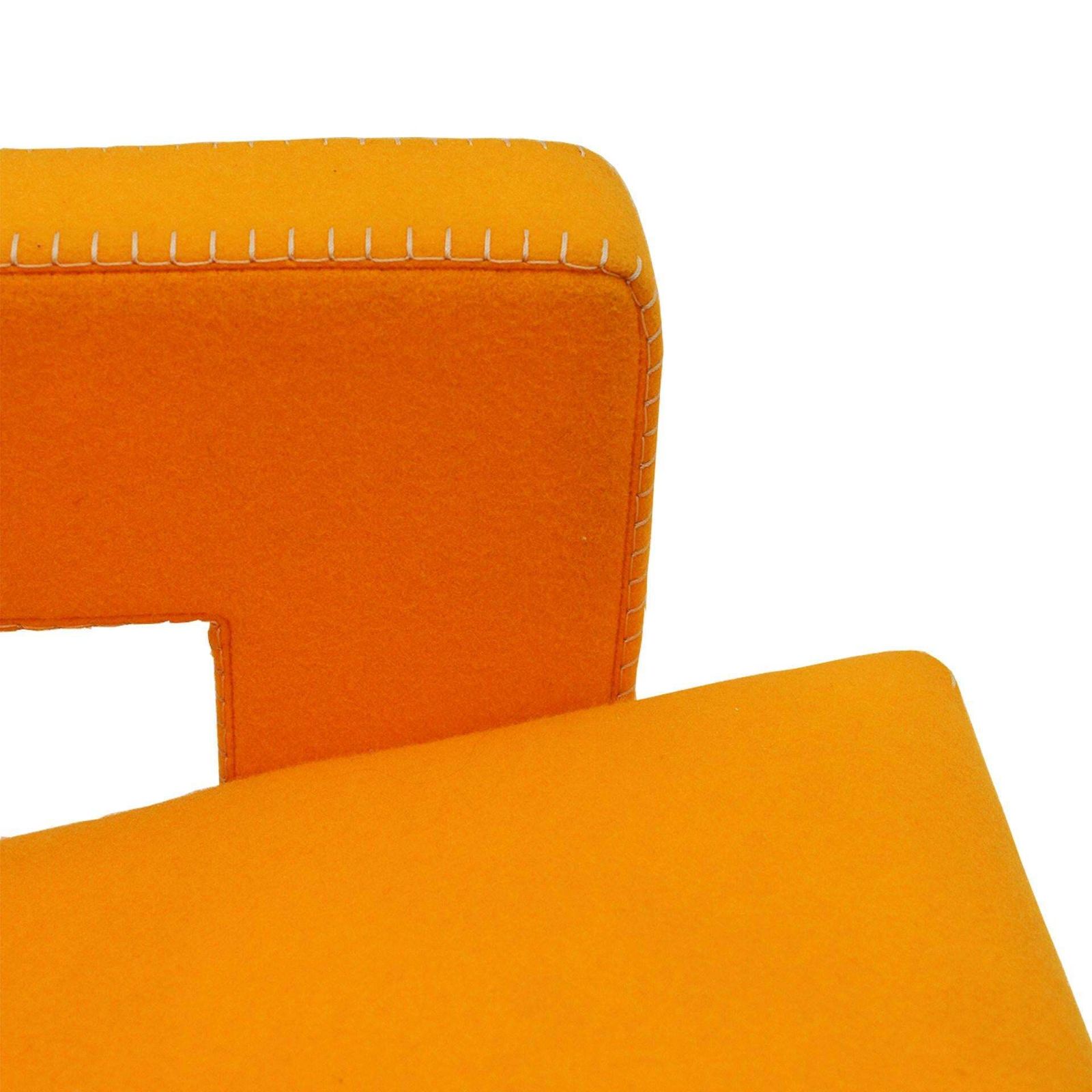20th Century Thomas Rietveld Orange Wool Fabric Pair Of Utrecht Armchairs 1935 photo buy