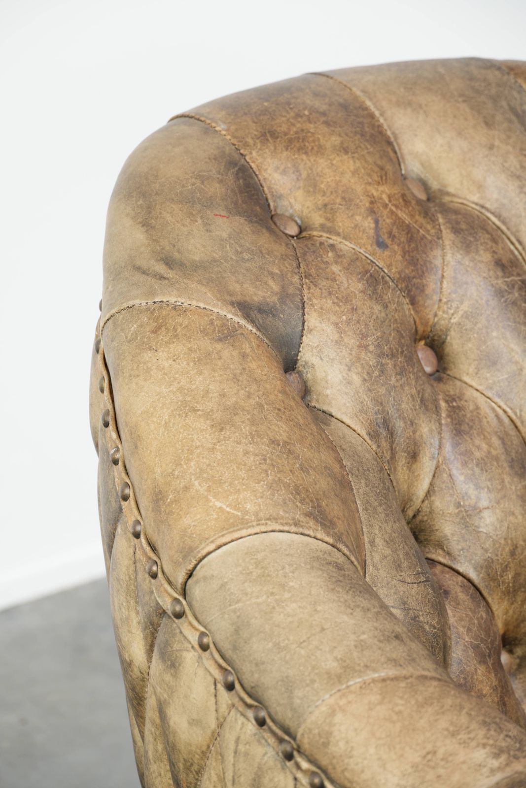 Furniture Unique, Stylish, And Comfortable Cowhide Chesterfield Club Armchair With A Beautiful Color Combination. photo
