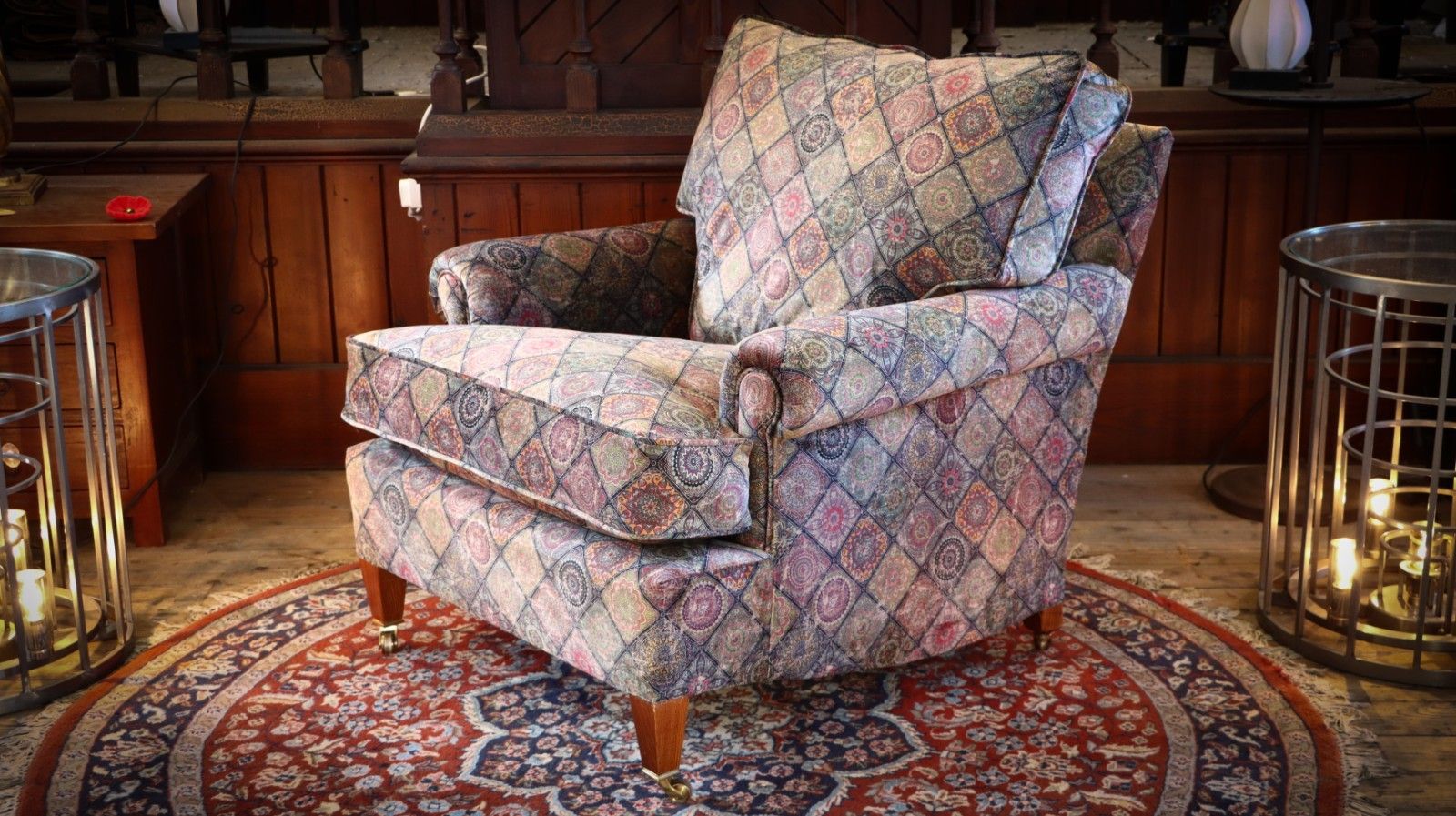3200.0 Stunning George Smith Short Scroll Arm Signature Armchair With Cushion Back 🚚 photo