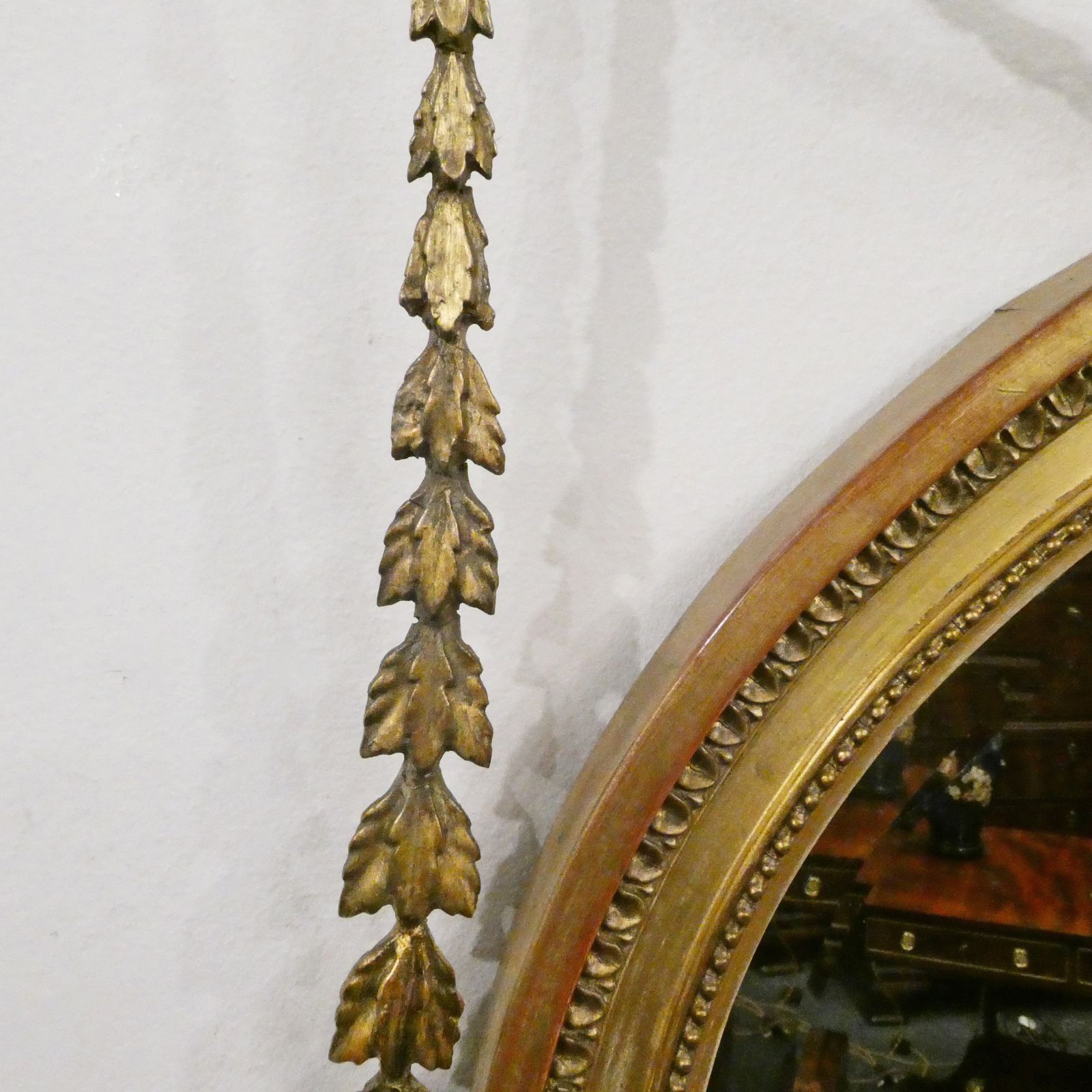 Edwardian Adam Style Giltwood Oval Wall Mirror photo buy