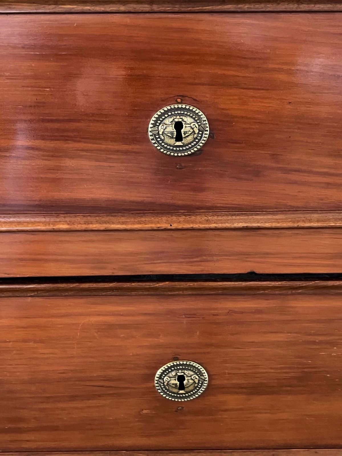 photo for sale Pair Of Italian Neoclassical, Louis XVI, Walnut And Cherry Commodes