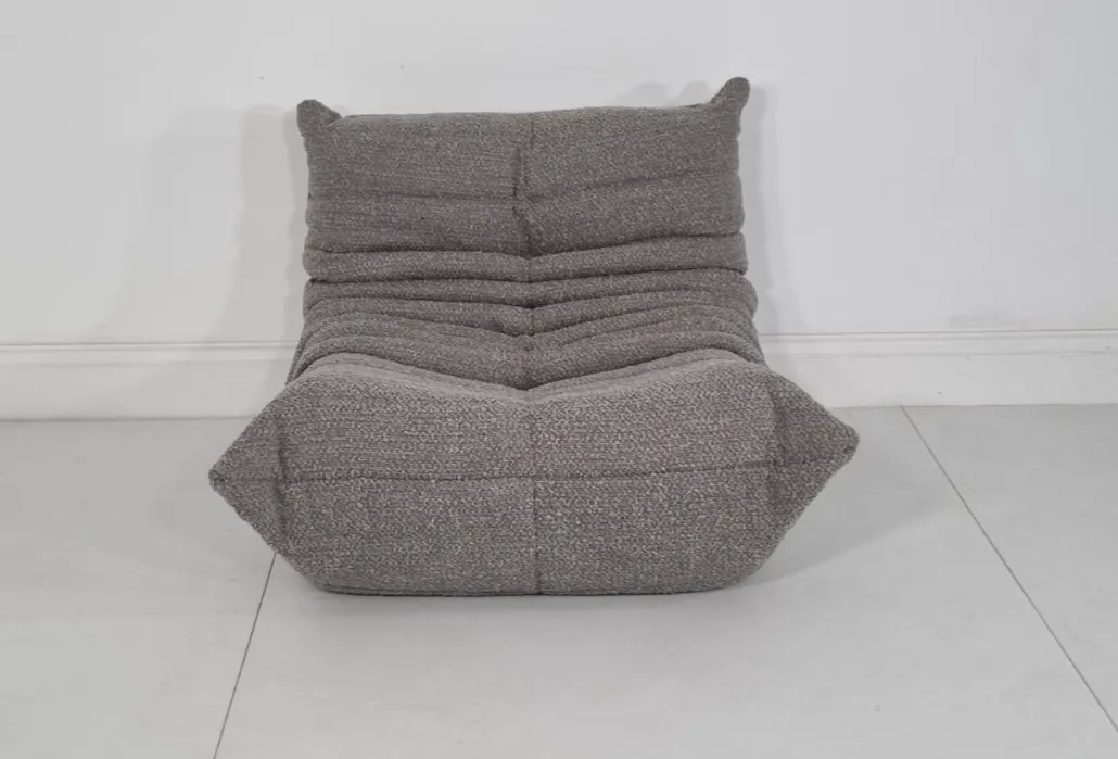 Ligne Roset Togo Chair In Grey Boucle In Immaculate Condition
