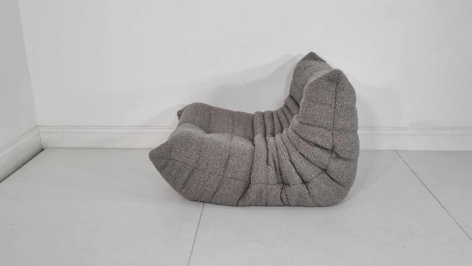 photo buy Ligne Roset Togo Chair In Grey Boucle In Immaculate Condition