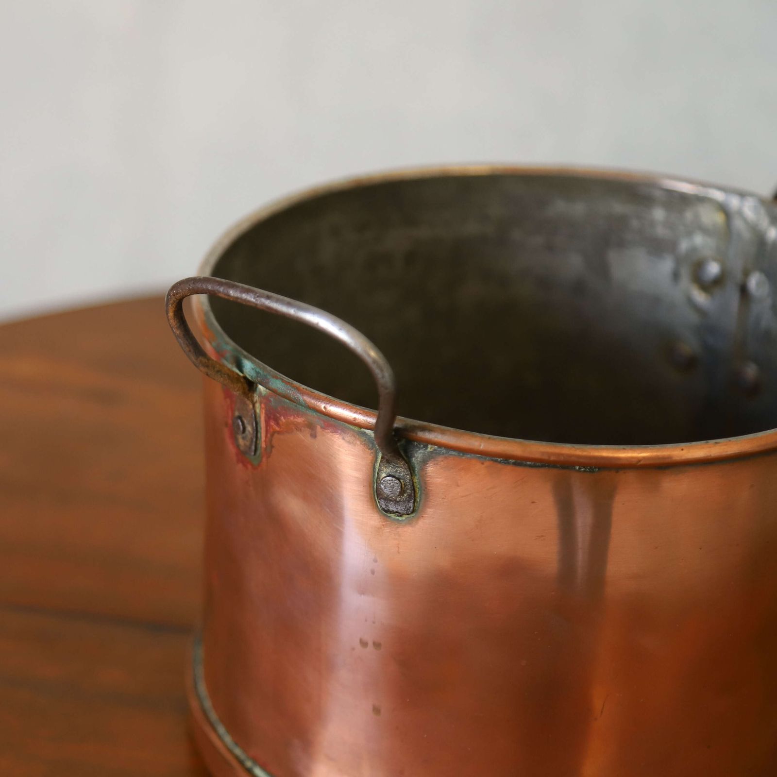 Mid‑19th Century Victorian Hand‑Beaten Heavy Gauge Copper Saucepan/Milk Pan photo 350.0