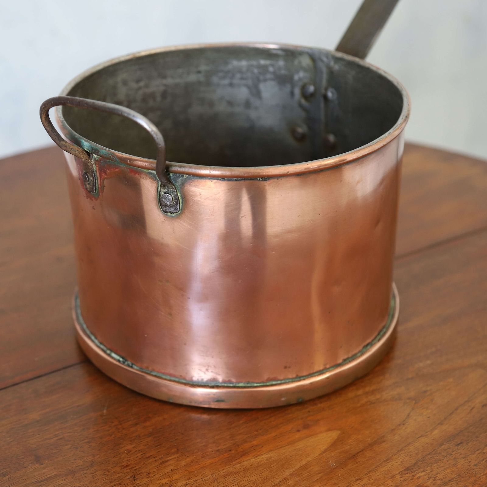 Mid‑19th Century Victorian Hand‑Beaten Heavy Gauge Copper Saucepan/Milk Pan photo buy