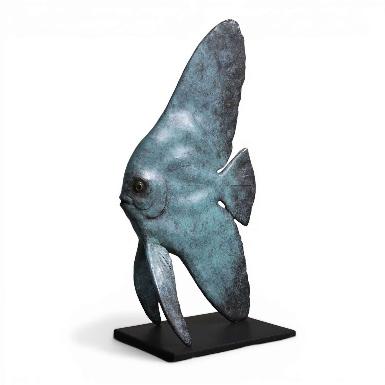 Young Longfin Batfish   Fine Art Bronze By Andrzej Szymczyk, Limited Edition 2/12