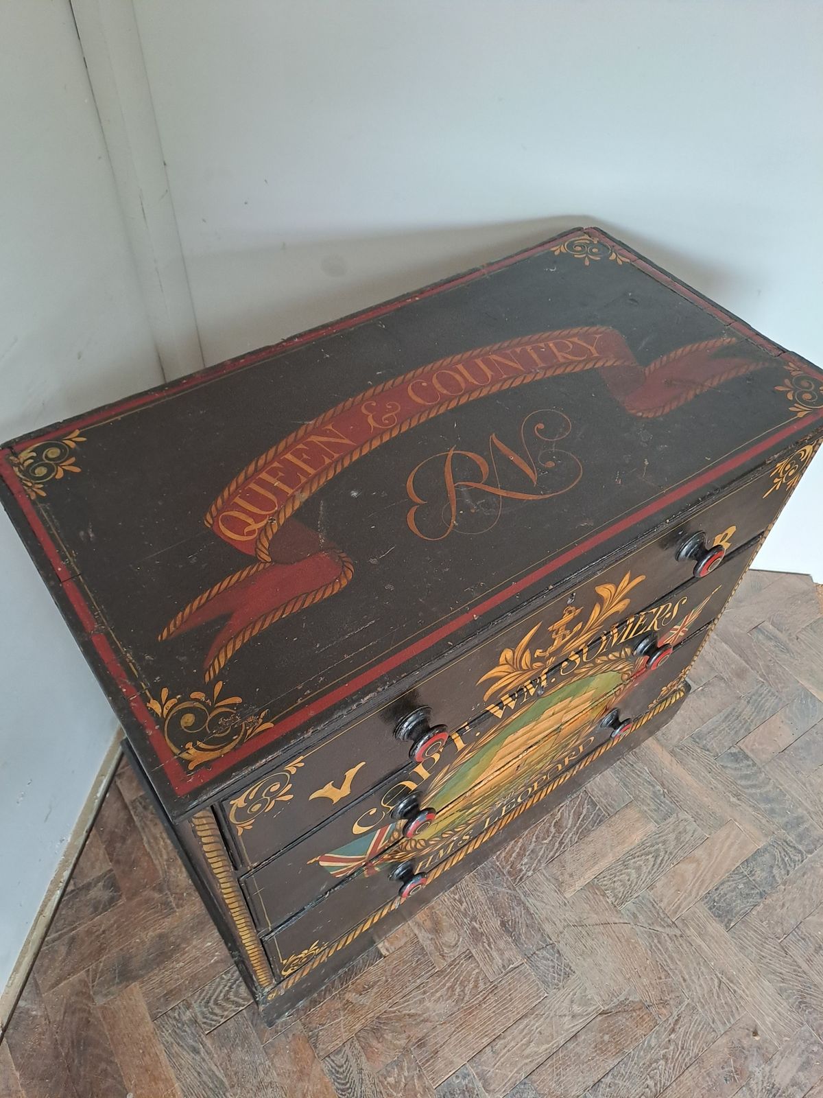 Painted Maritime Style Chest Of Drawers photo for sale