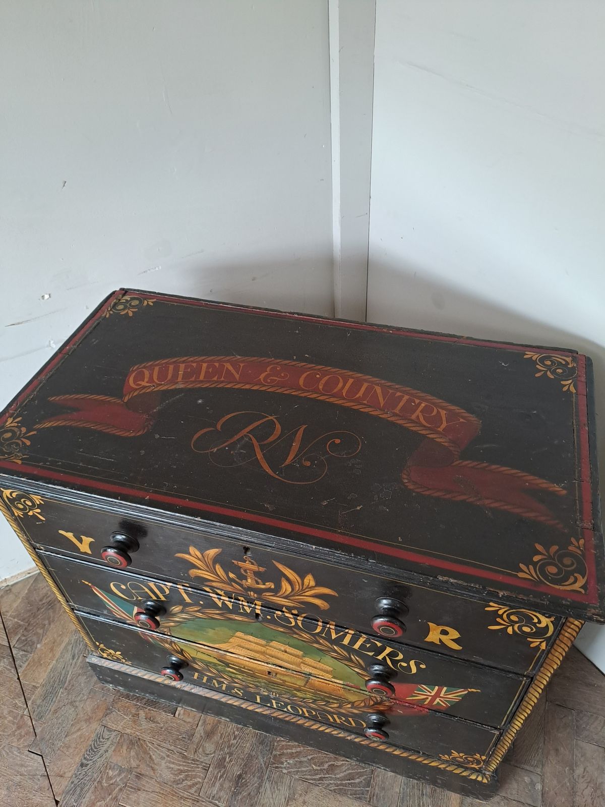Painted Maritime Style Chest Of Drawers photo buy