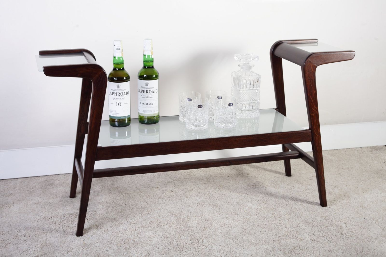 Mid Century Modern Oak Flower Or Bar Or Book Side Stand  From úluv/Krásná Jizba, 1950s