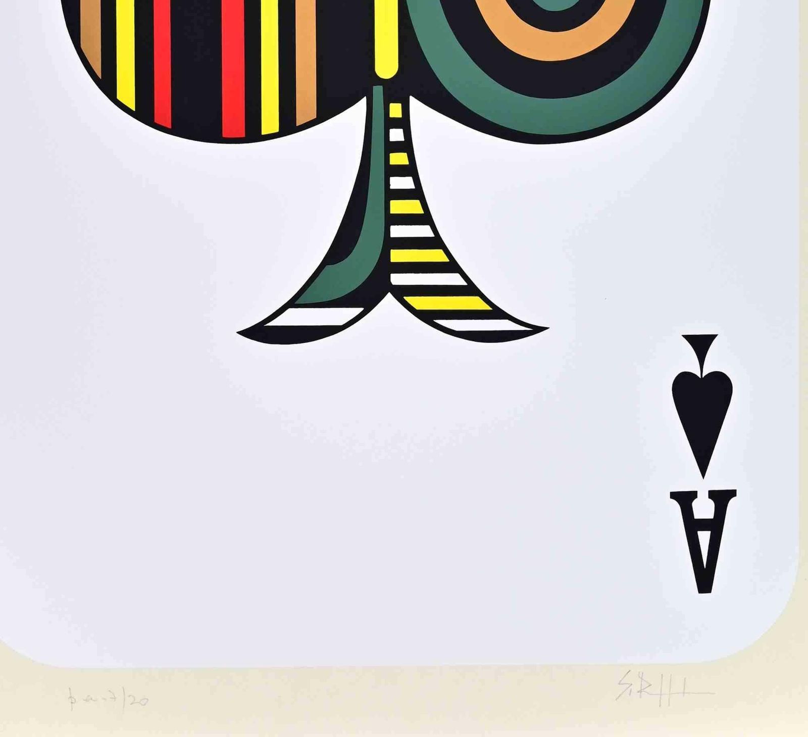 Sergio Ruffolo Ace Of Spades   Screenprint By Sergio Ruffolo   1970s 1970s photo furniture