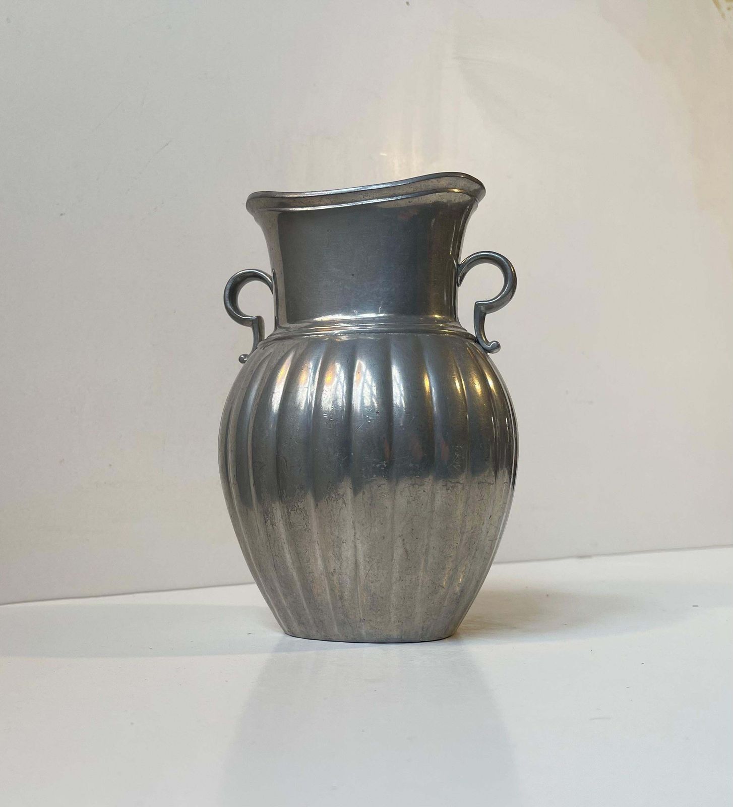 Just Andersen Art Deco Vases In Pewter, 1940s, Amphora Style photo Home Decor