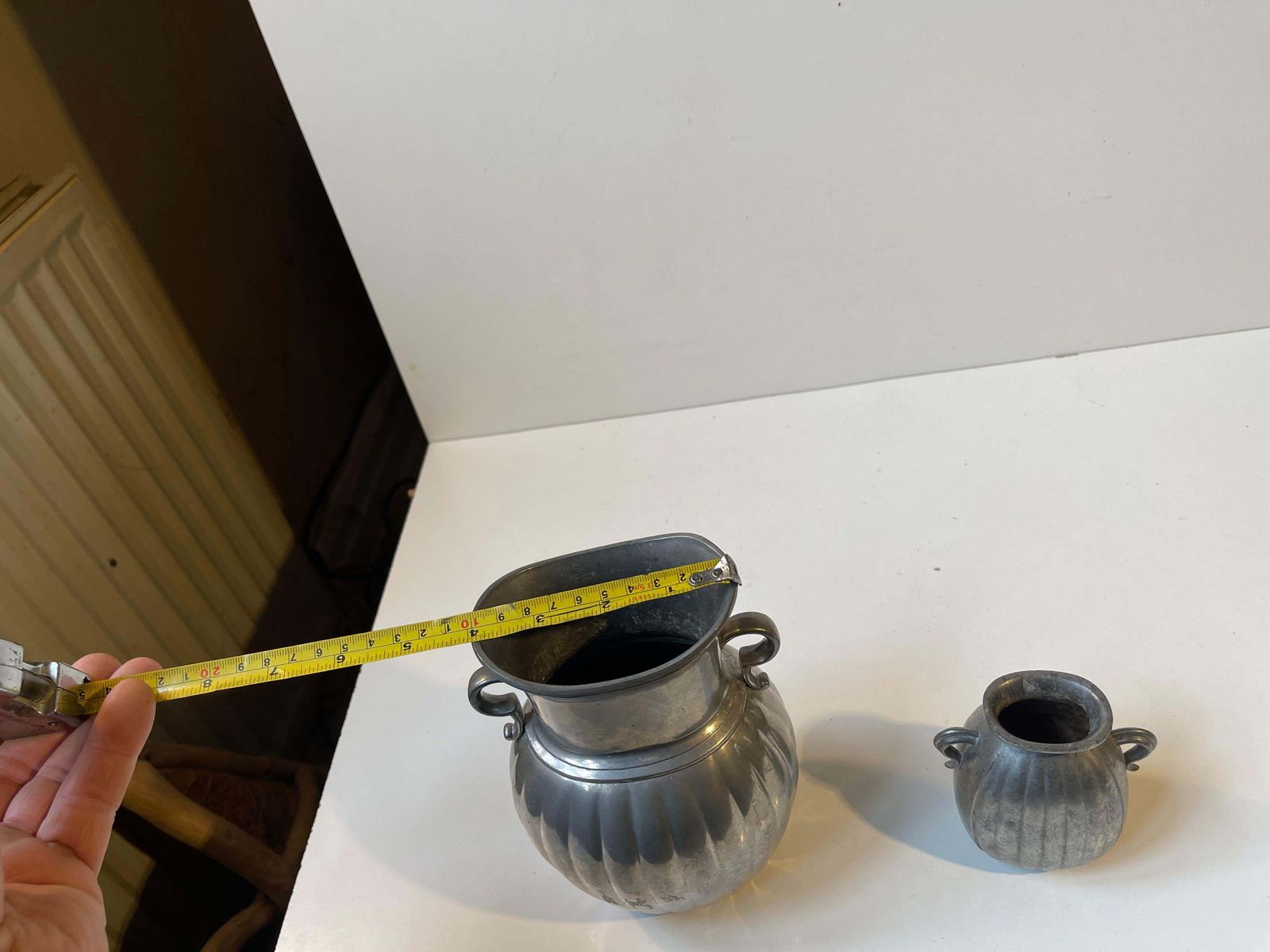 811.0 Just Andersen Art Deco Vases In Pewter, 1940s, Amphora Style photo