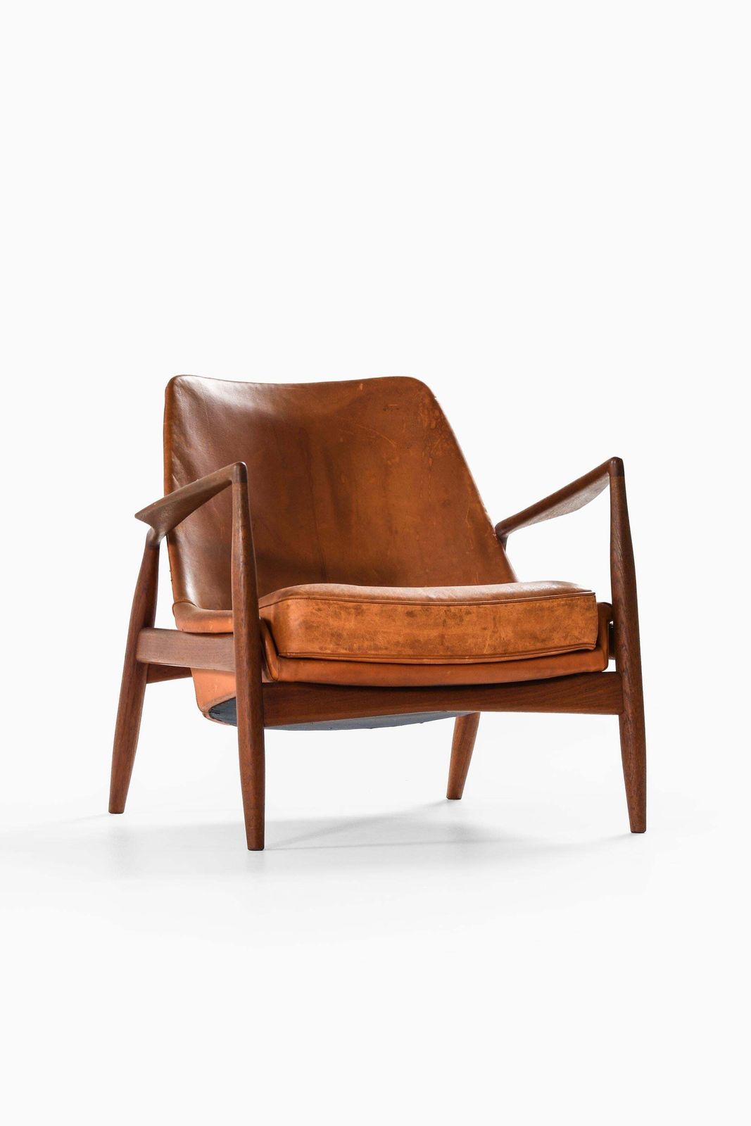 Easy Chair In Leather And Teak By Ib Kofod Larsen, 1950s photo furniture