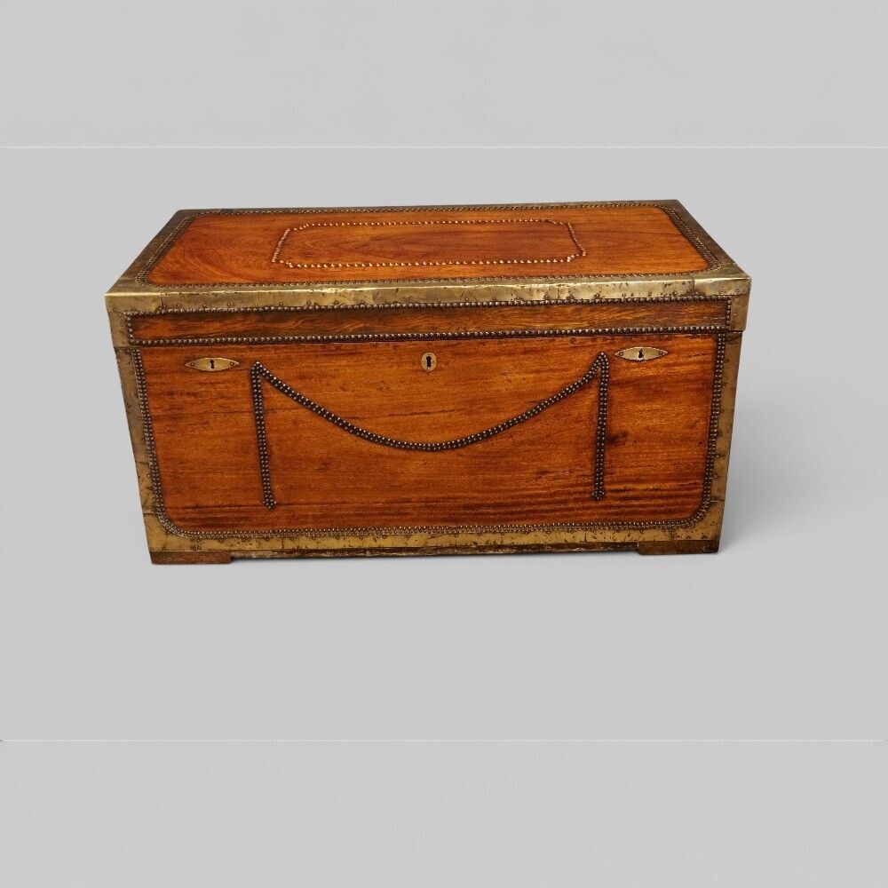 Regency Brass Bound Camphor Wood Trunk photo 1685.0
