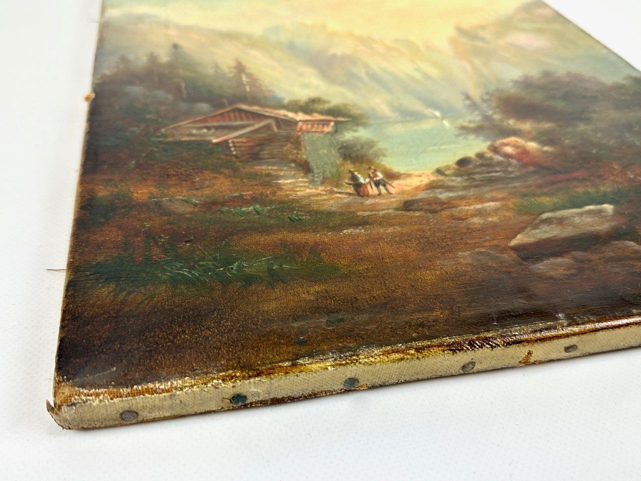German School Artist, Mountain Landscape, Oil On Canvas, 19th Century photo for sale