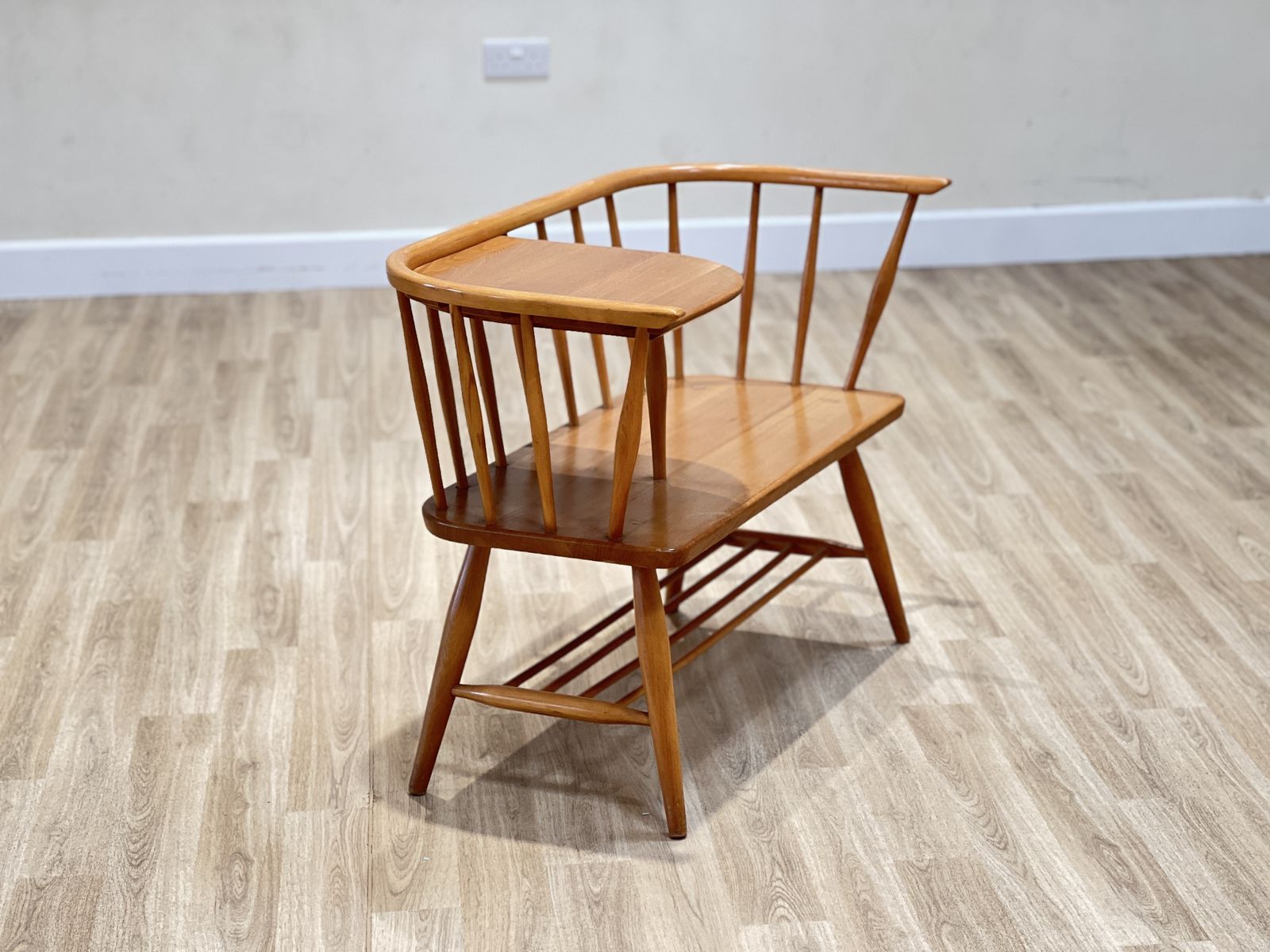 Ercol Telephone Seat By Lucian Ercolani, England 1960s photo furniture