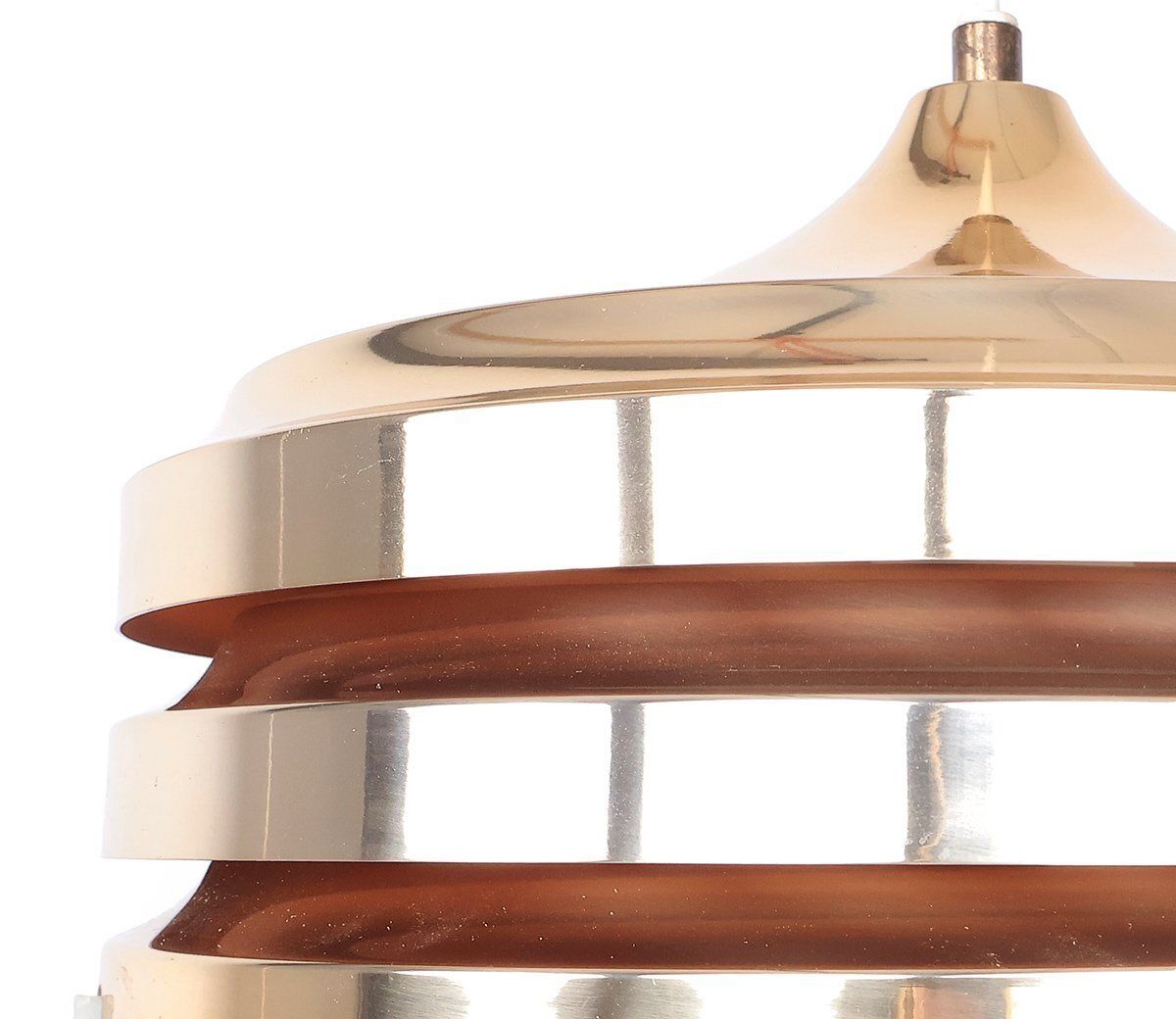 Golden Layered Pendant Lamp By Carl Thore For Granhaga, 1960s photo vinterior