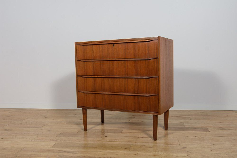 Mid Century Teak Dresser With Dressing Table, Denmark, 1960s photo for sale