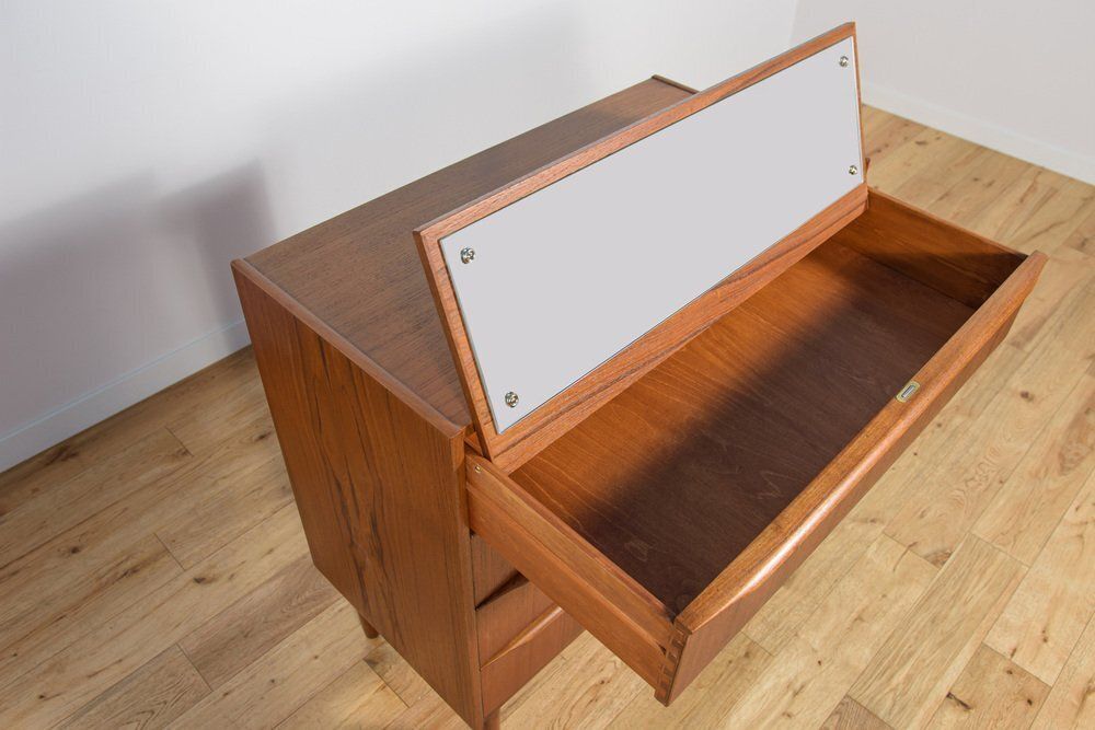 photo for sale Mid Century Teak Dresser With Dressing Table, Denmark, 1960s