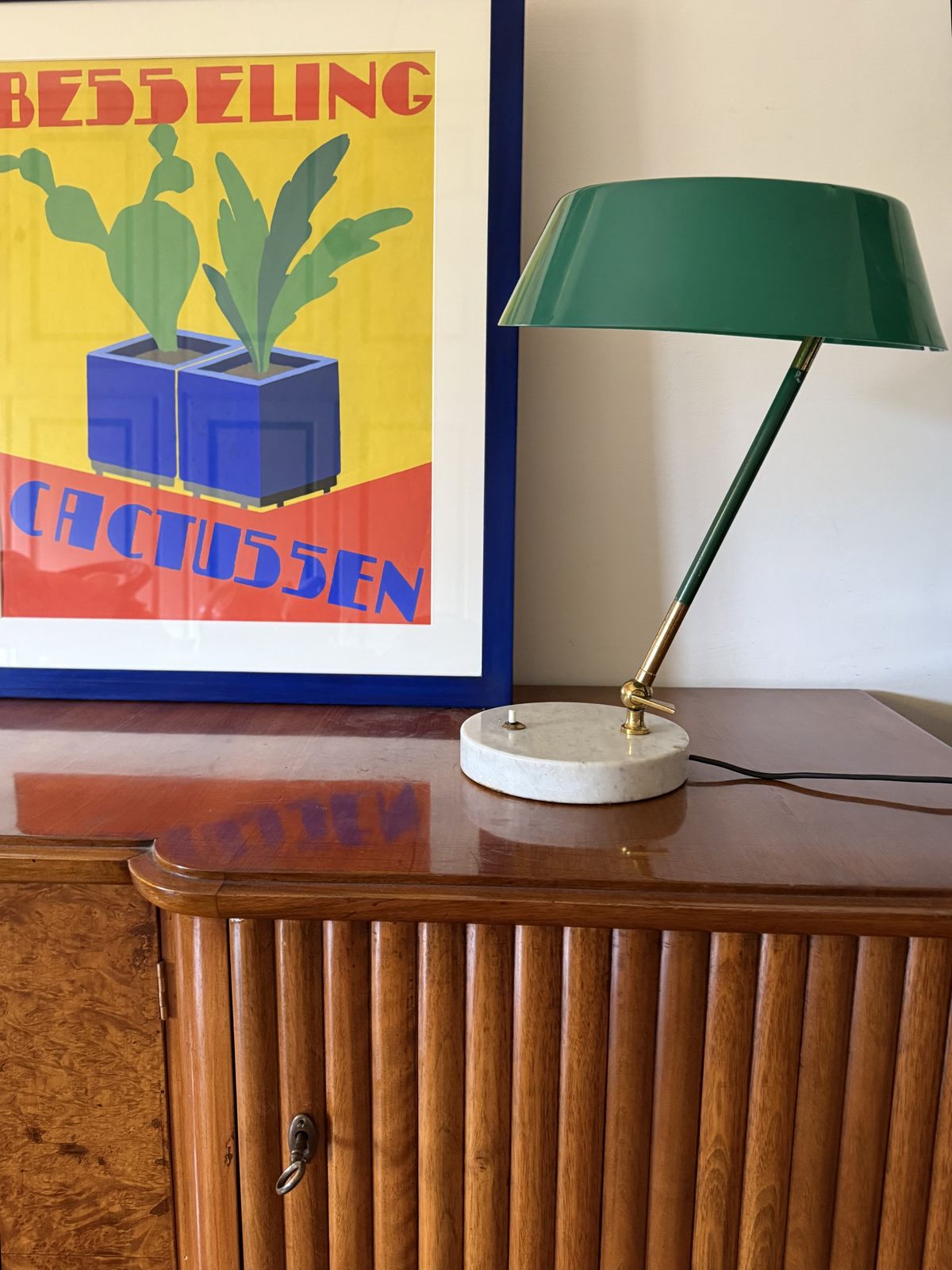 Mid Century Green Table Lamp, Stilux Milano Italy, 1960s photo furniture
