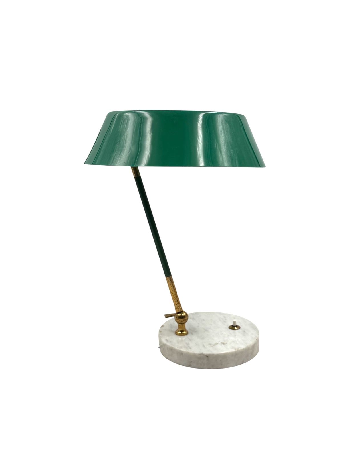 photo furniture Mid Century Green Table Lamp, Stilux Milano Italy, 1960s