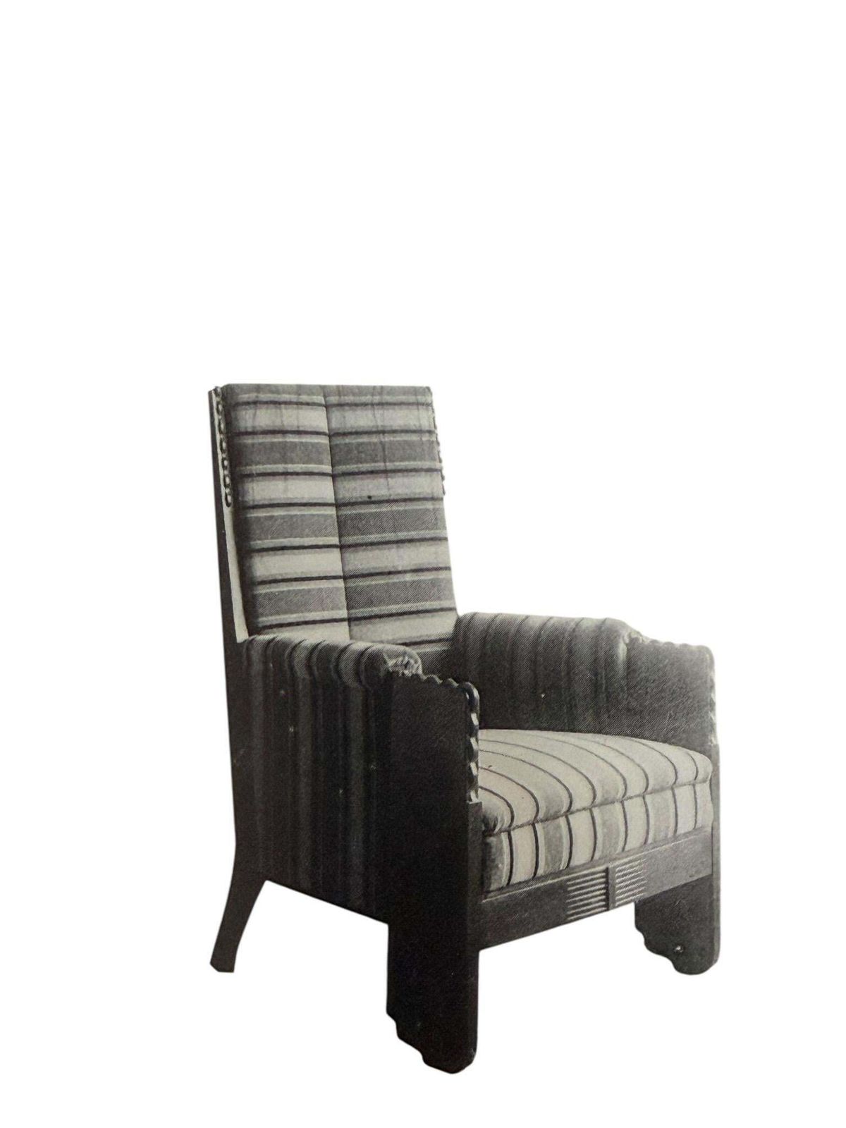 photo vintage Art Deco Amsterdamse School Lounge Chair By Cornelis Van Der Sluys, 1918