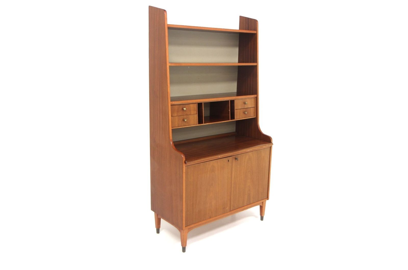 Scandinavian Mahogany Secretary Desk, Sweden, 1960s