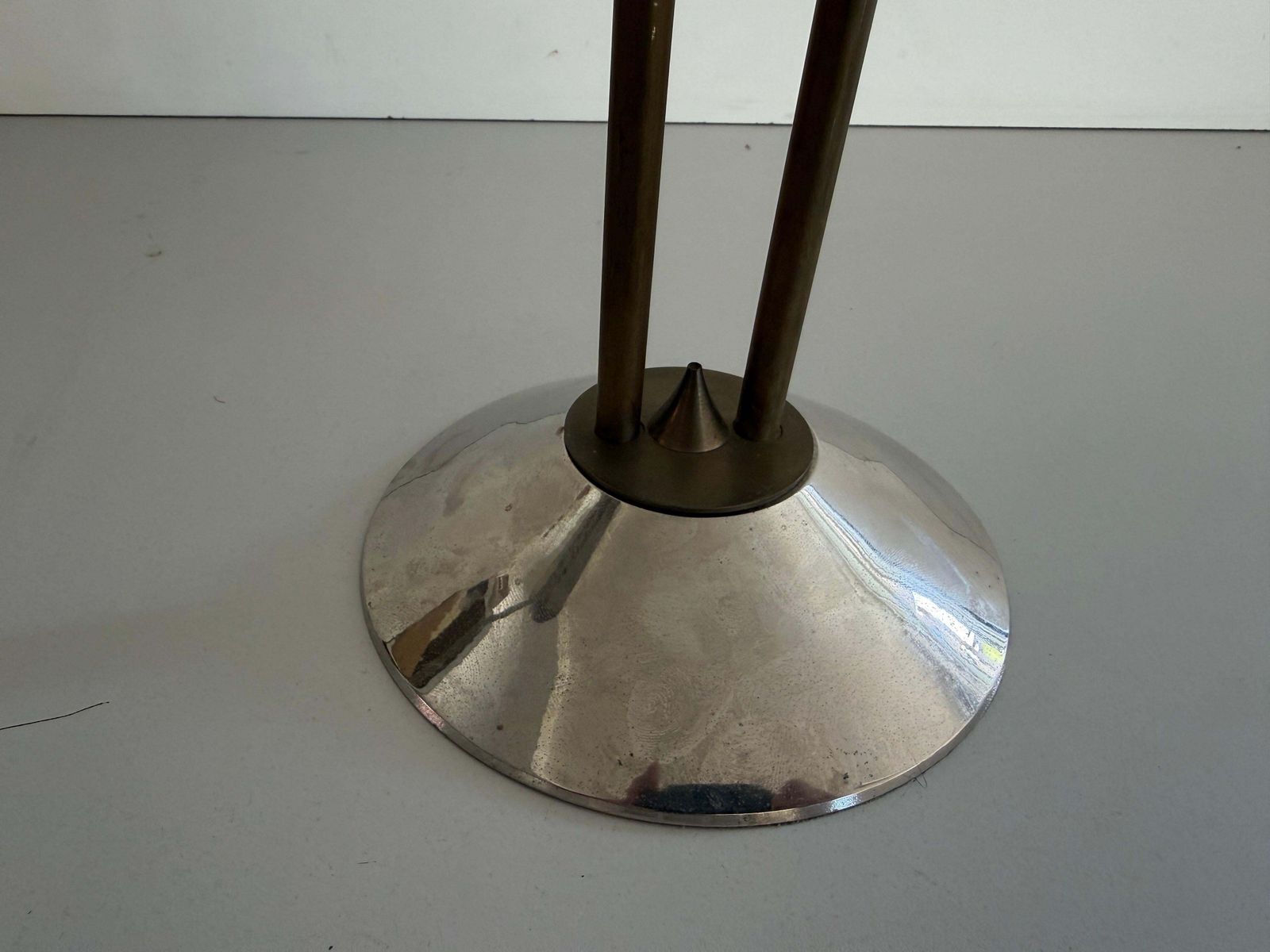 photo furniture Metal And Brass Pair Of Floor Candleholders, 1960s, Germany