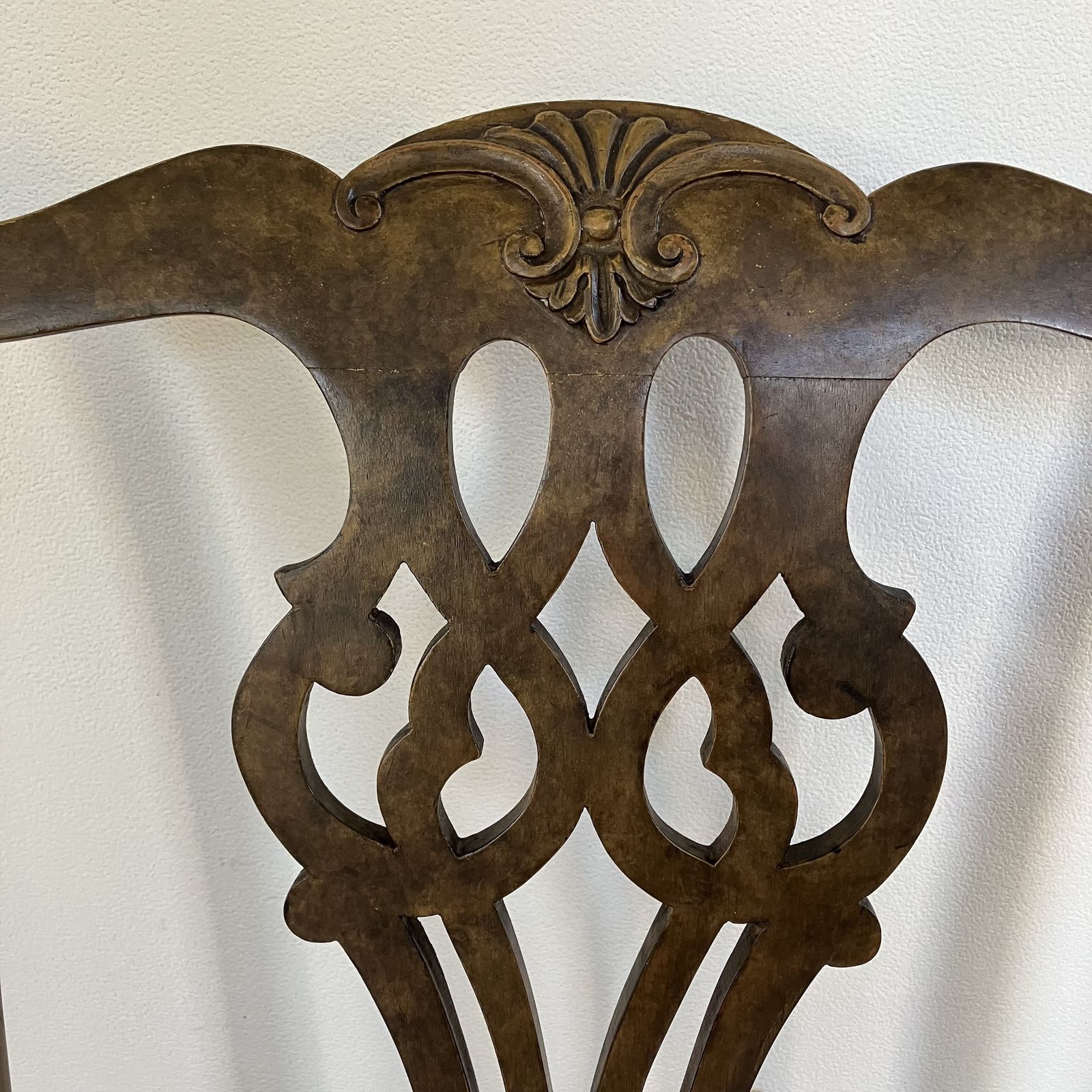 Furniture Set Of Four Chippendale Style Dining Chairs By James Phillips & Sons Bristol; Ball And Claw Feet, Duck Egg Songbird Upholstered Seats photo